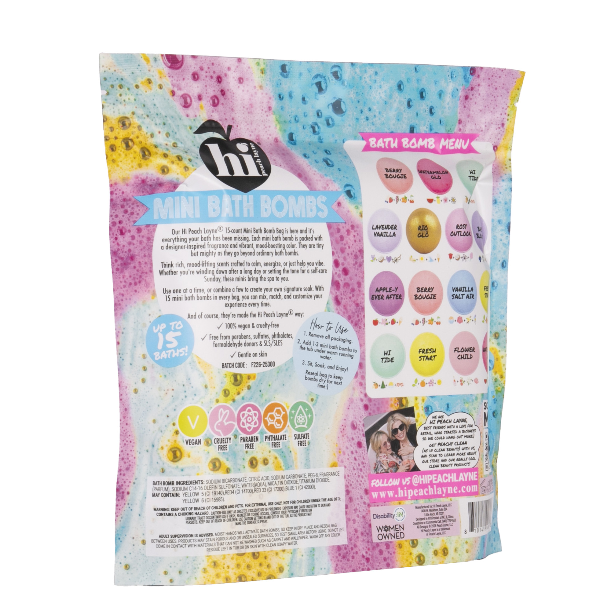 Hi Peach Layne 15-Count Mini Bath Bomb Bag - Walmart.com