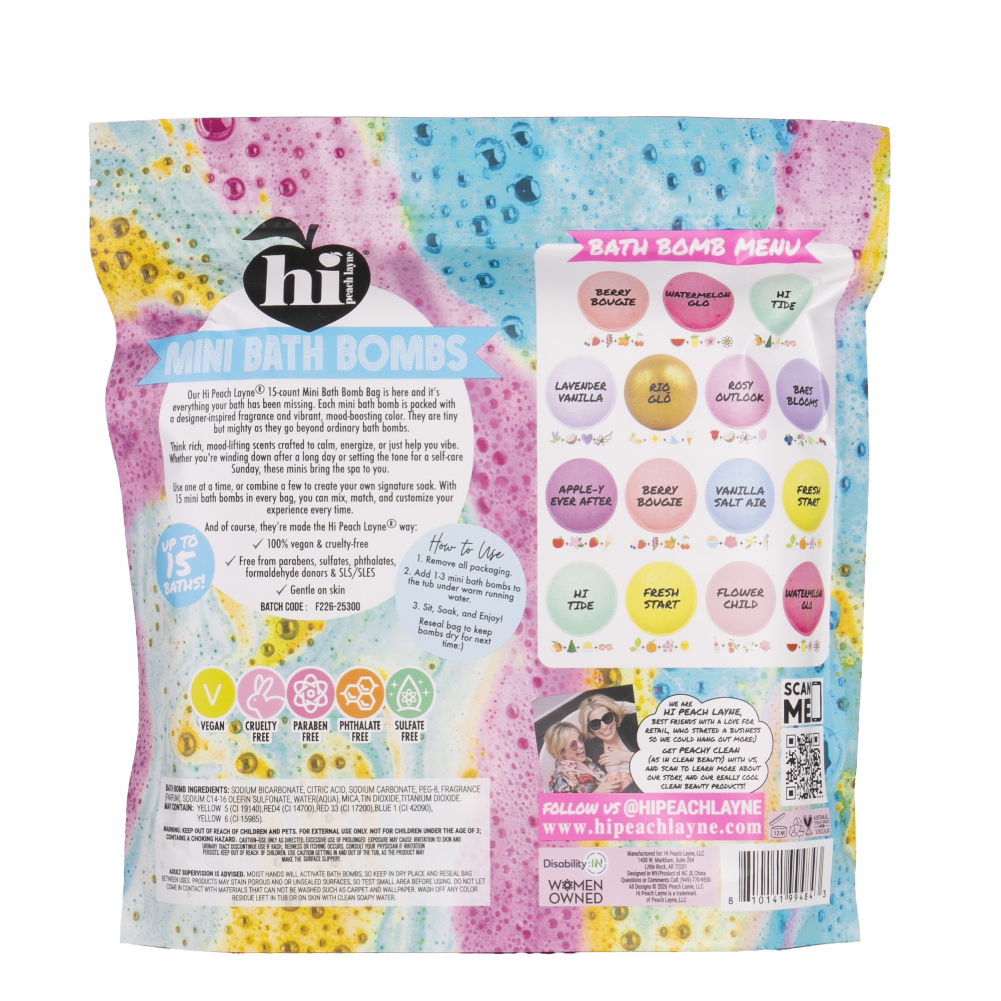 Hi Peach Layne 15-Count Mini Bath Bomb Bag - Walmart.com