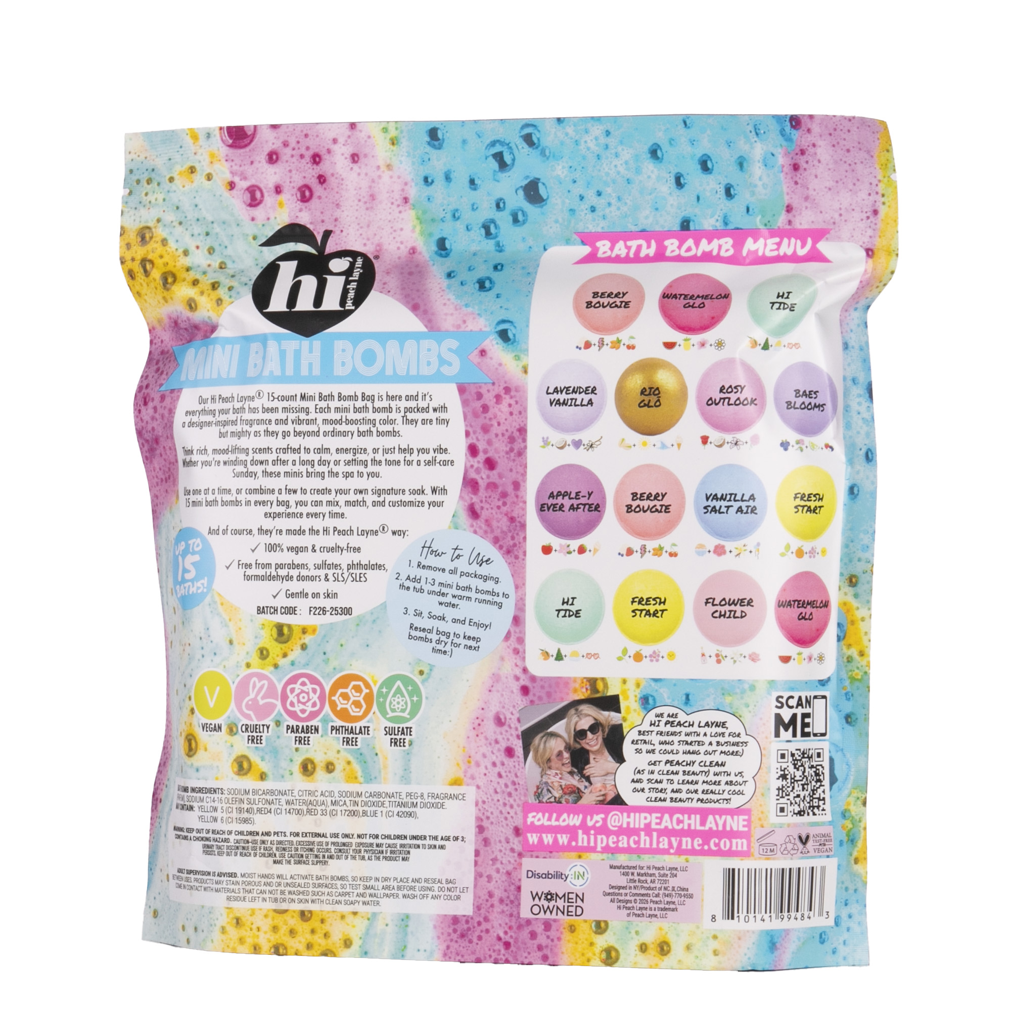 Hi Peach Layne 15-Count Mini Bath Bomb Bag - Walmart.com