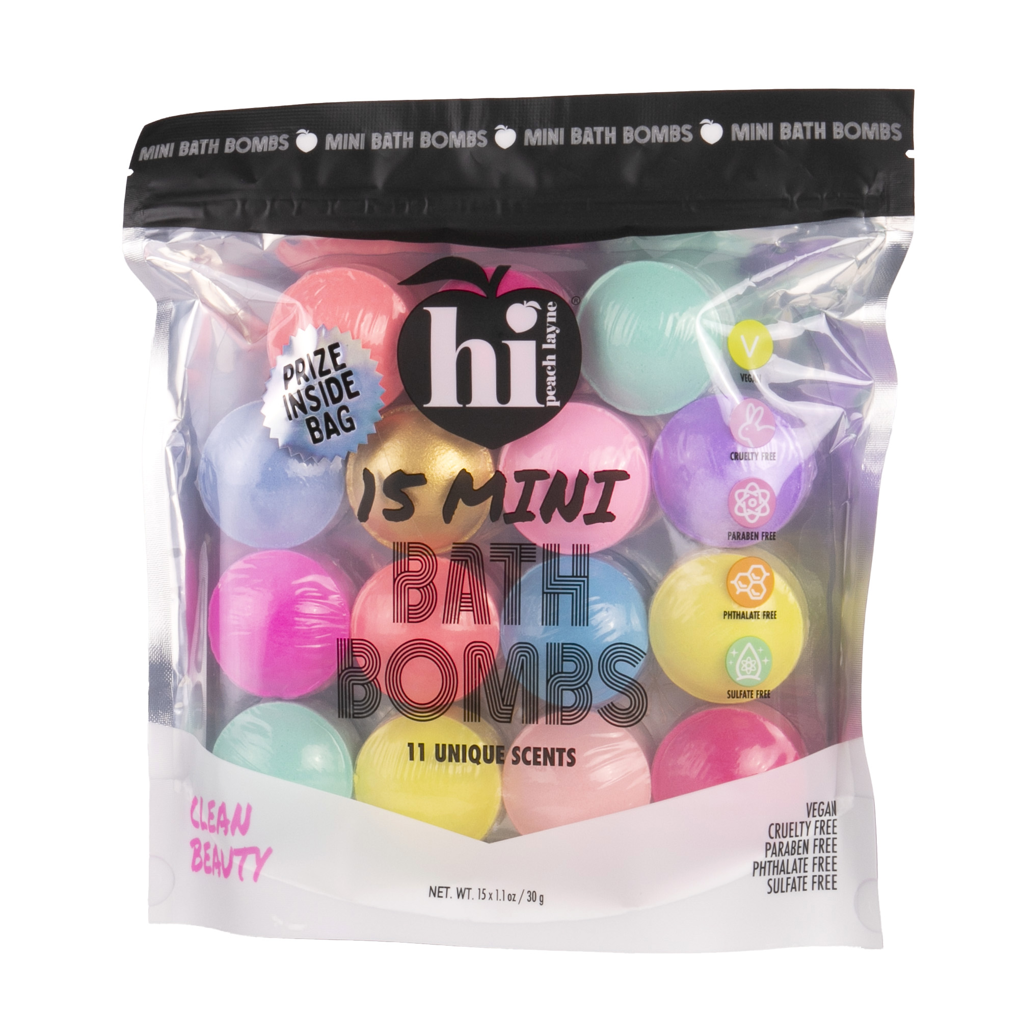 Hi Peach Layne 15-Count Mini Bath Bomb Bag - Walmart.com
