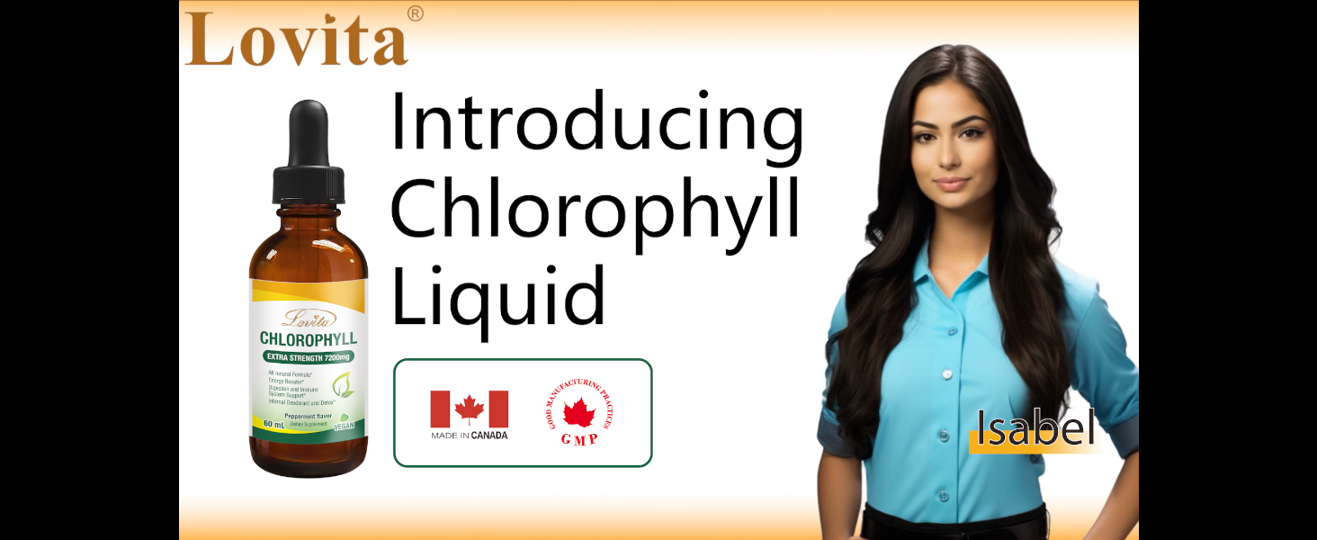 thumbnail video image 2 of LOVITA Chlorophyll Liquid Drops 7200mg, High Concentration, Detoxifying, Skin & Immune Health, 2 fl oz, 2 of 11