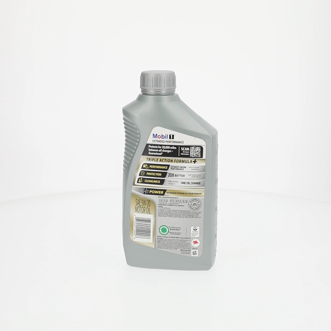2 Pack Mobil 1 Extended Performance Full Synthetic Motor Oil 5W-20, 5 Quart Each – 120765