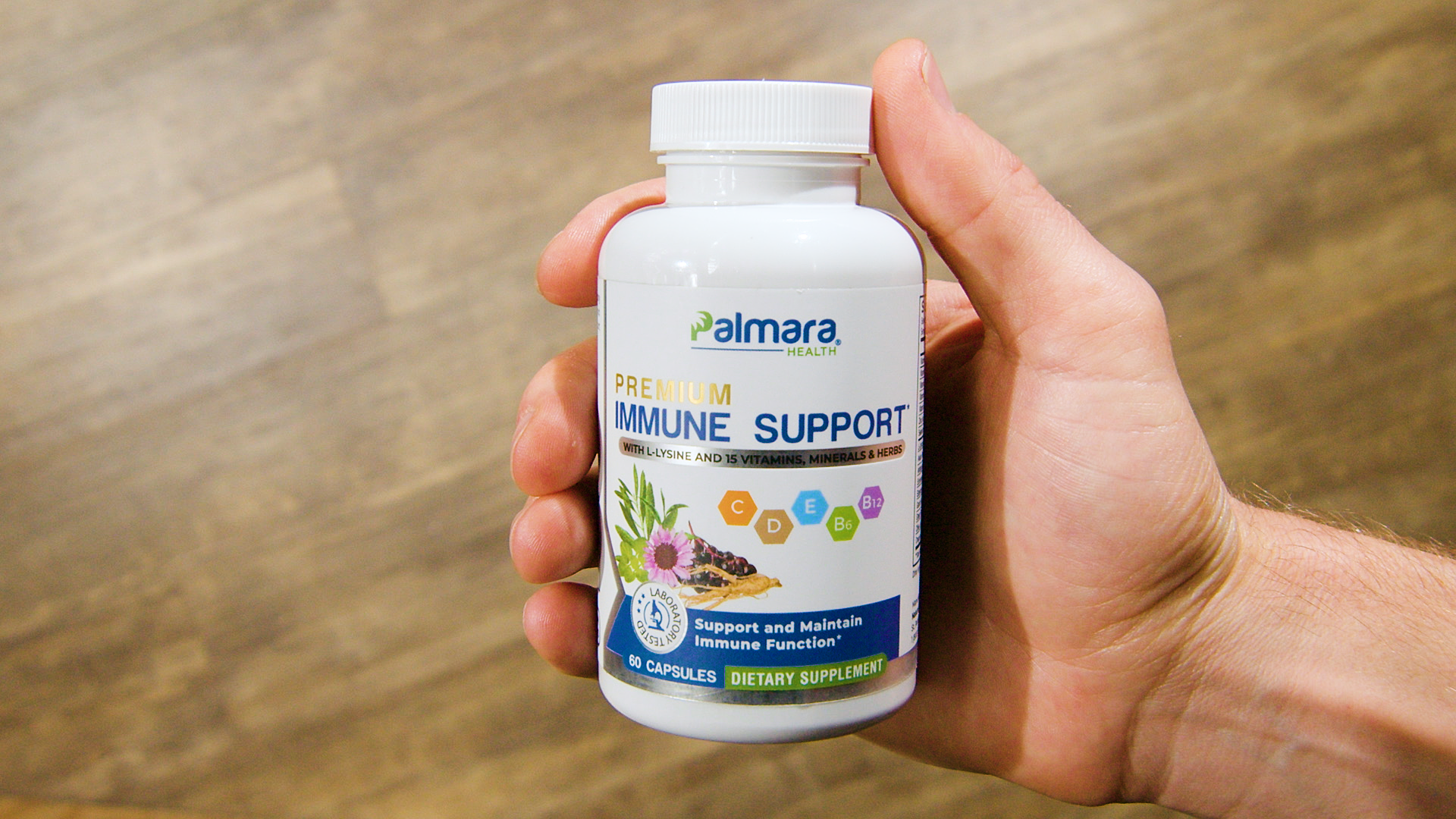thumbnail video image 2 of 16-in-1 Immune Support - L-lysine Dietary Supplement - 60 Vegan Capsules - Palmara Health, 2 of 11
