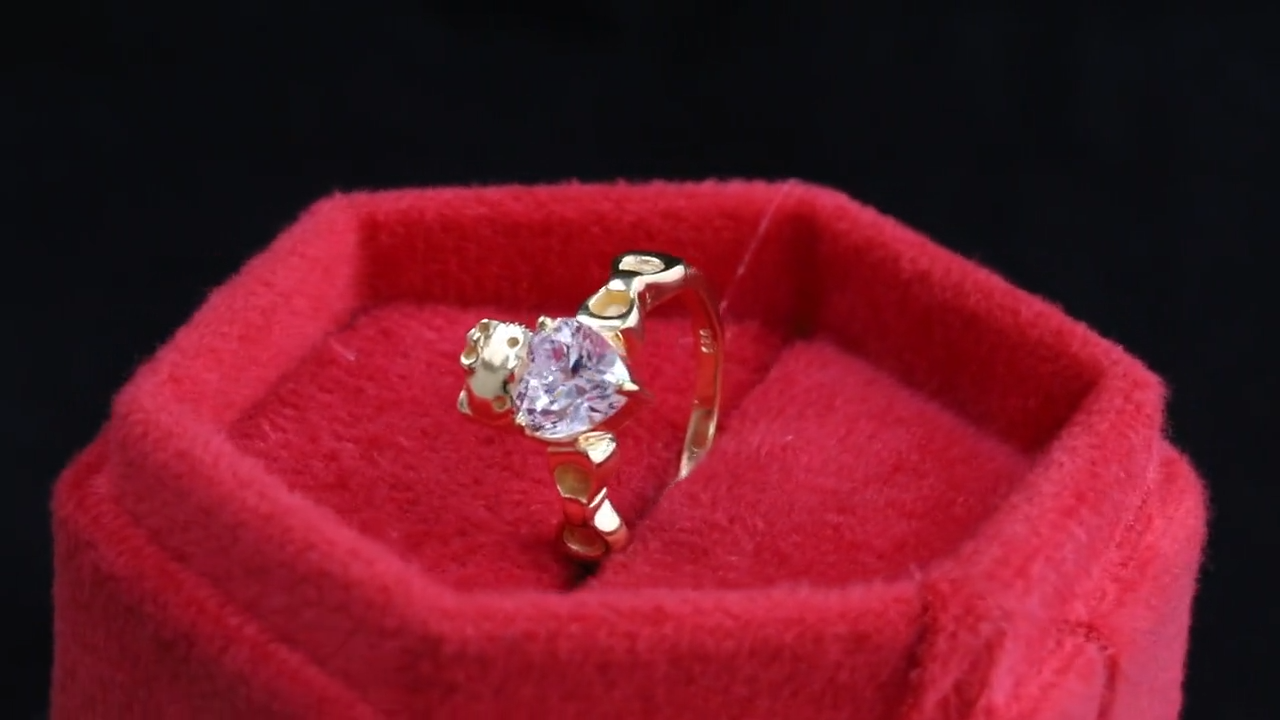 thumbnail video image 2 of JEWELSBYASAILOR Hello Kitty Statement Ring / 6 MM lab Grown Rose Quartz Ring / Animal Lover's Jewelry / 925 Streling Silver, 2 of 4