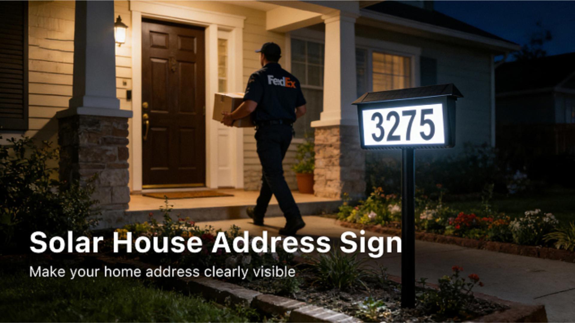 thumbnail video image 2 of Yinghao Solar House Numbers Outdoor Waterproof LED Lighted Plaque, 3 Color Modes Ground-Plugged and Wall-Mounted Address Signs for Home, Yard, Garden, 2 of 10