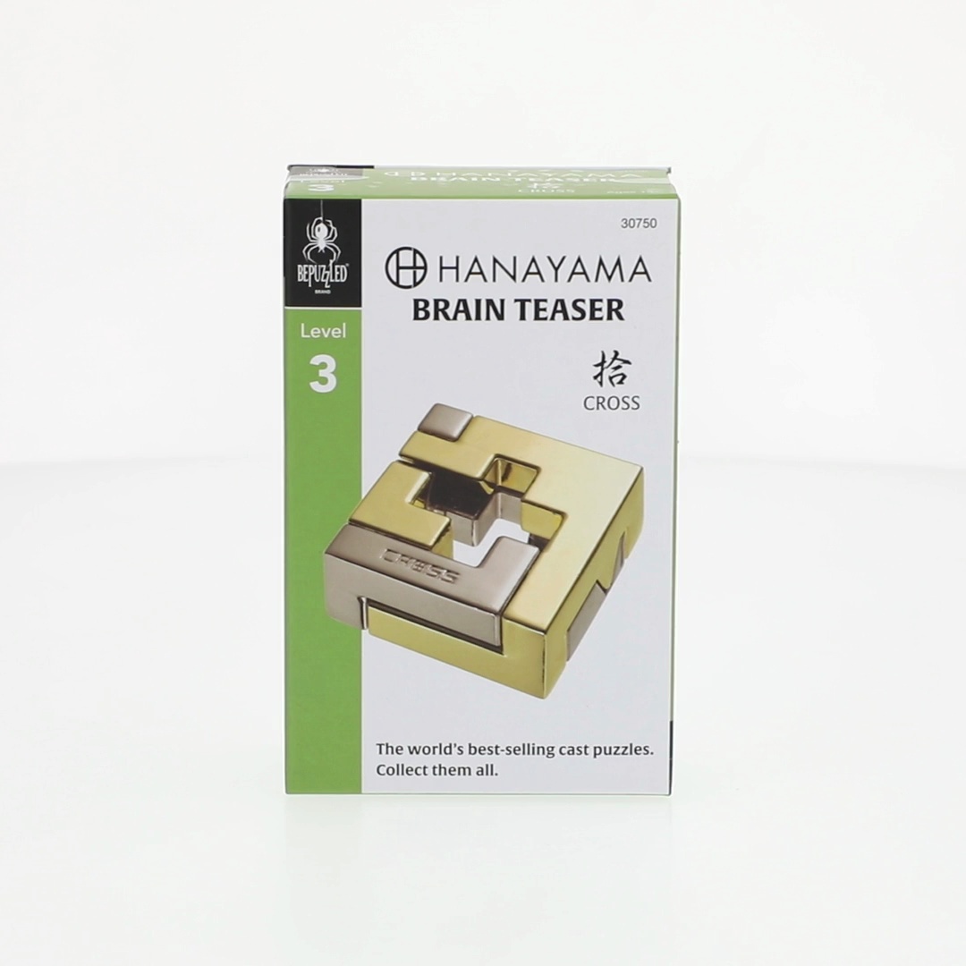 BePuzzled, Cross Hanayama Metal Brainteaser Puzzle Level 3 Ages 12
