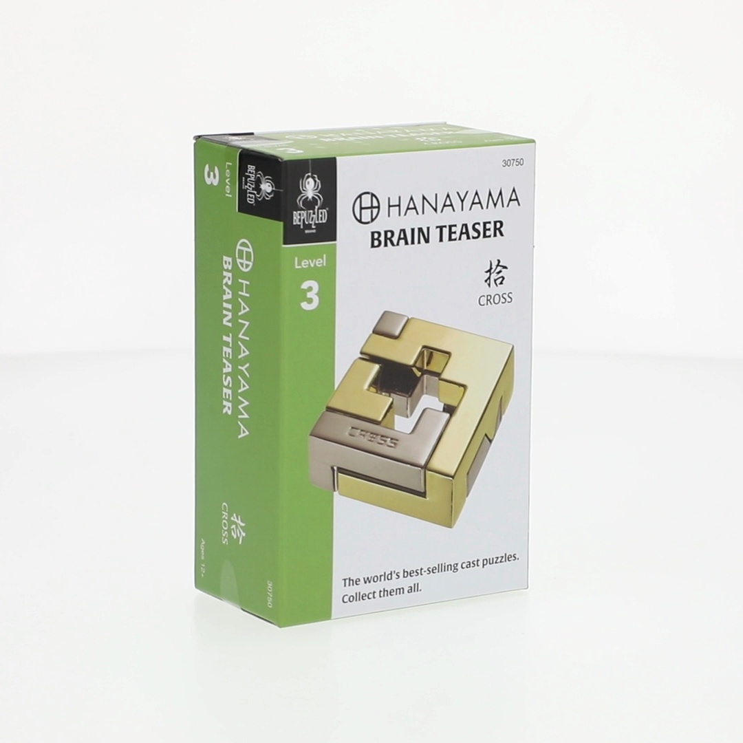 BePuzzled, Cross Hanayama Metal Brainteaser Puzzle Level 3 Ages 12