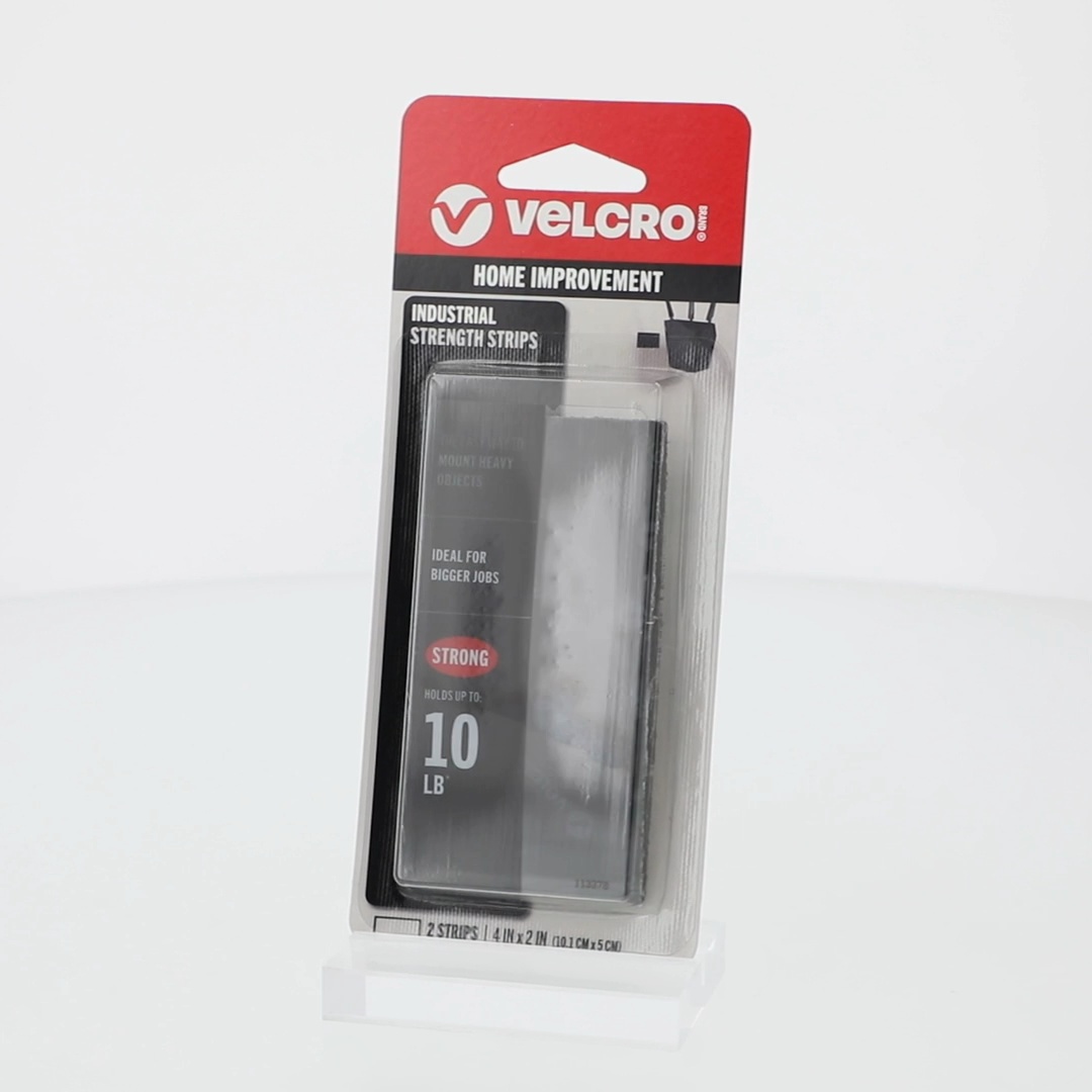 VELCRO Brand Extreme Outdoor Fasteners – 4" X 2" Strips, 3 Sets, Holds Up To 15 Lbs, Weatherproof, Black