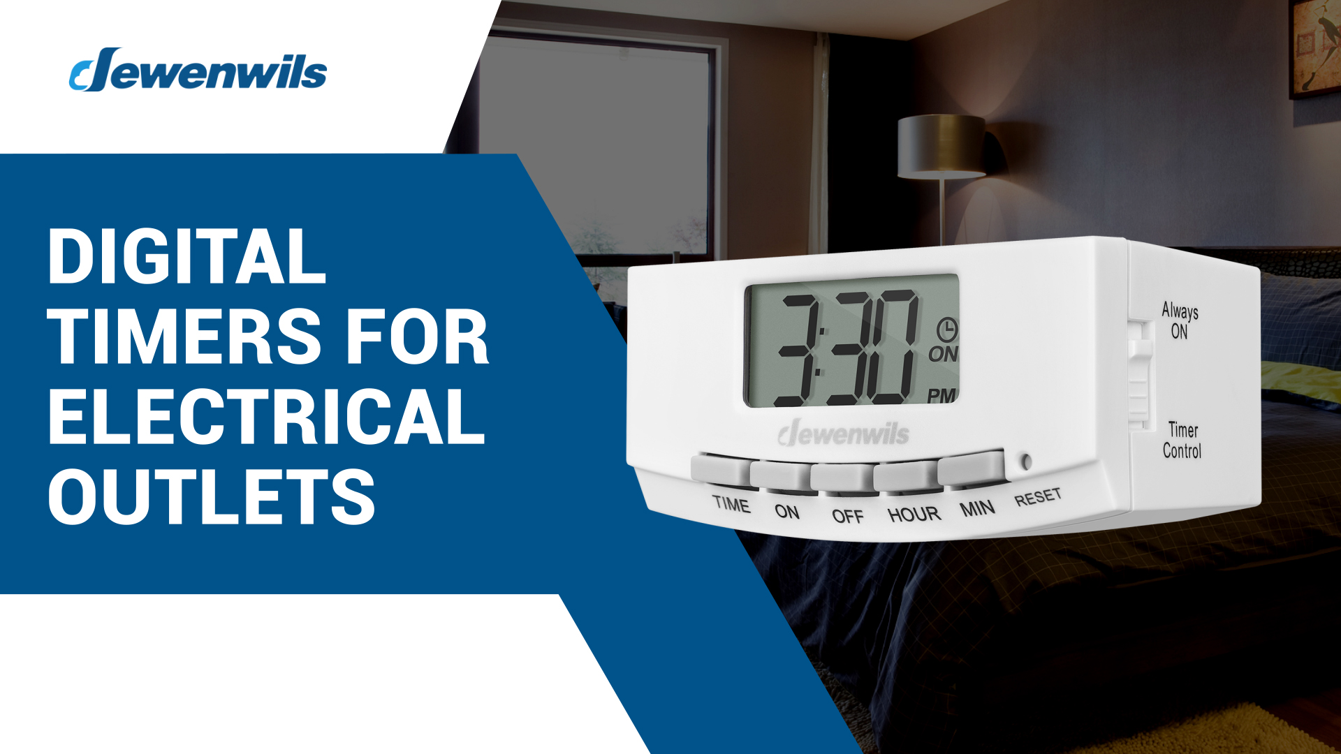 DEWENWILS Indoor Digital Outlet Timers, 24-Hour Programmable, 1 ...