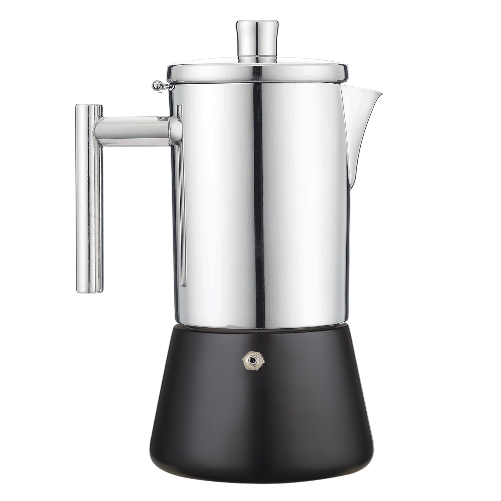 Glass Moka Pot, Washable Easy To Operate Italian Coffee Maker Heat  Resistant Stainless Steel Healthy for Café(#1)