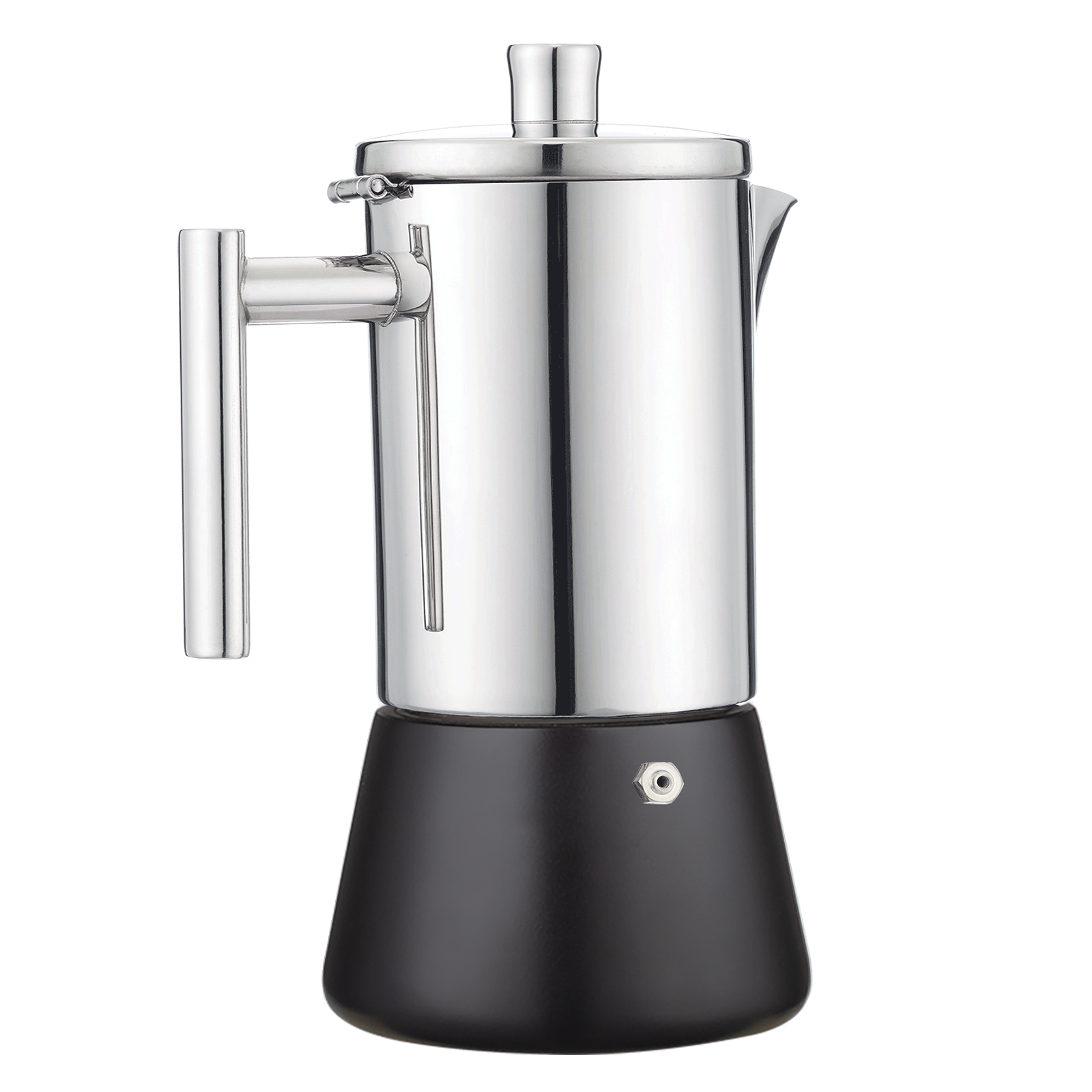 Easyworkz Diego 12 Cup Stovetop Espresso Maker Stainless Steel Italian  Coffee Maker Induction Moka Pot Black, 17.5 oz