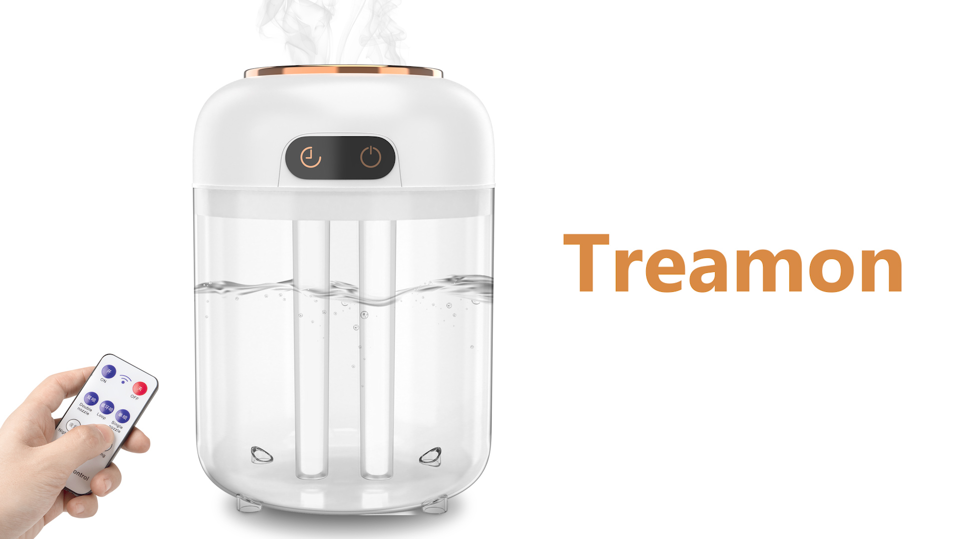 thumbnail video image 2 of Treamon Cool Mist Humidifier with Essential Oil Diffuser and Nightlight, 4.5 L Top Fill Humidifier for Room, Auto Shut-ioff, 2 of 7