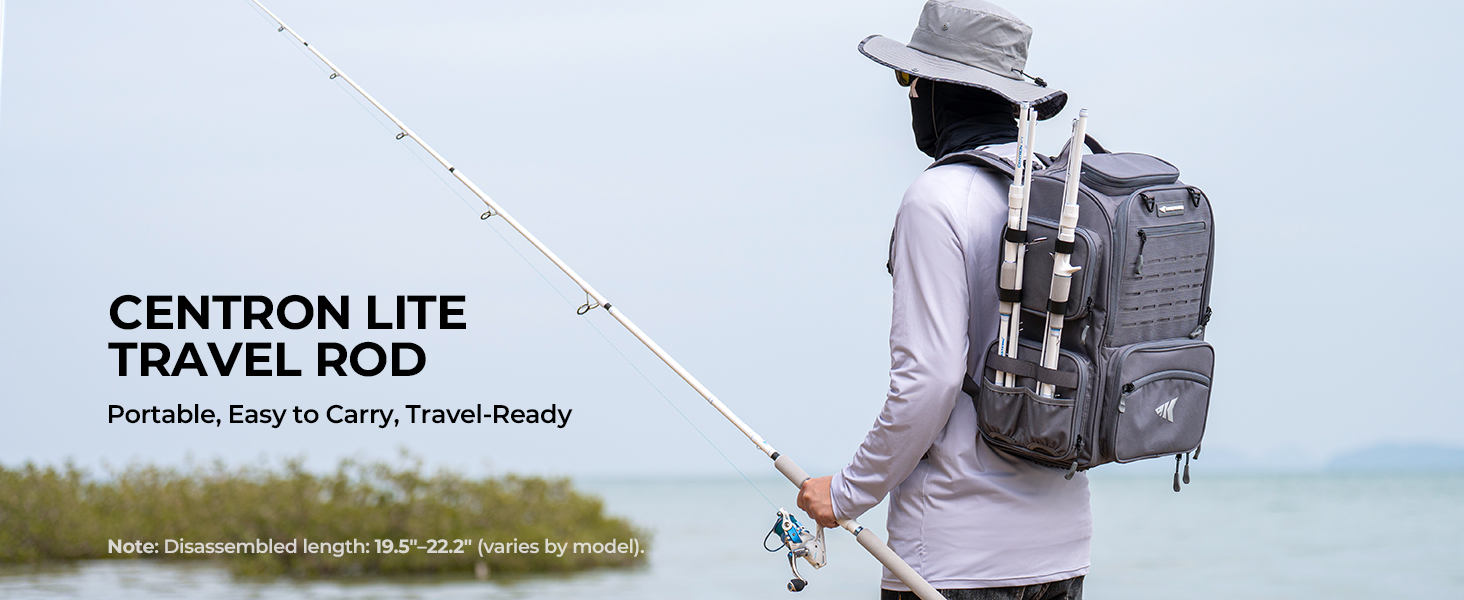 thumbnail video image 2 of KastKing Travel Fishing Rods, Portable 4 Piece Spinning & Casting Rods, Extra Twin-Tip- Centron Lite, 2 of 12