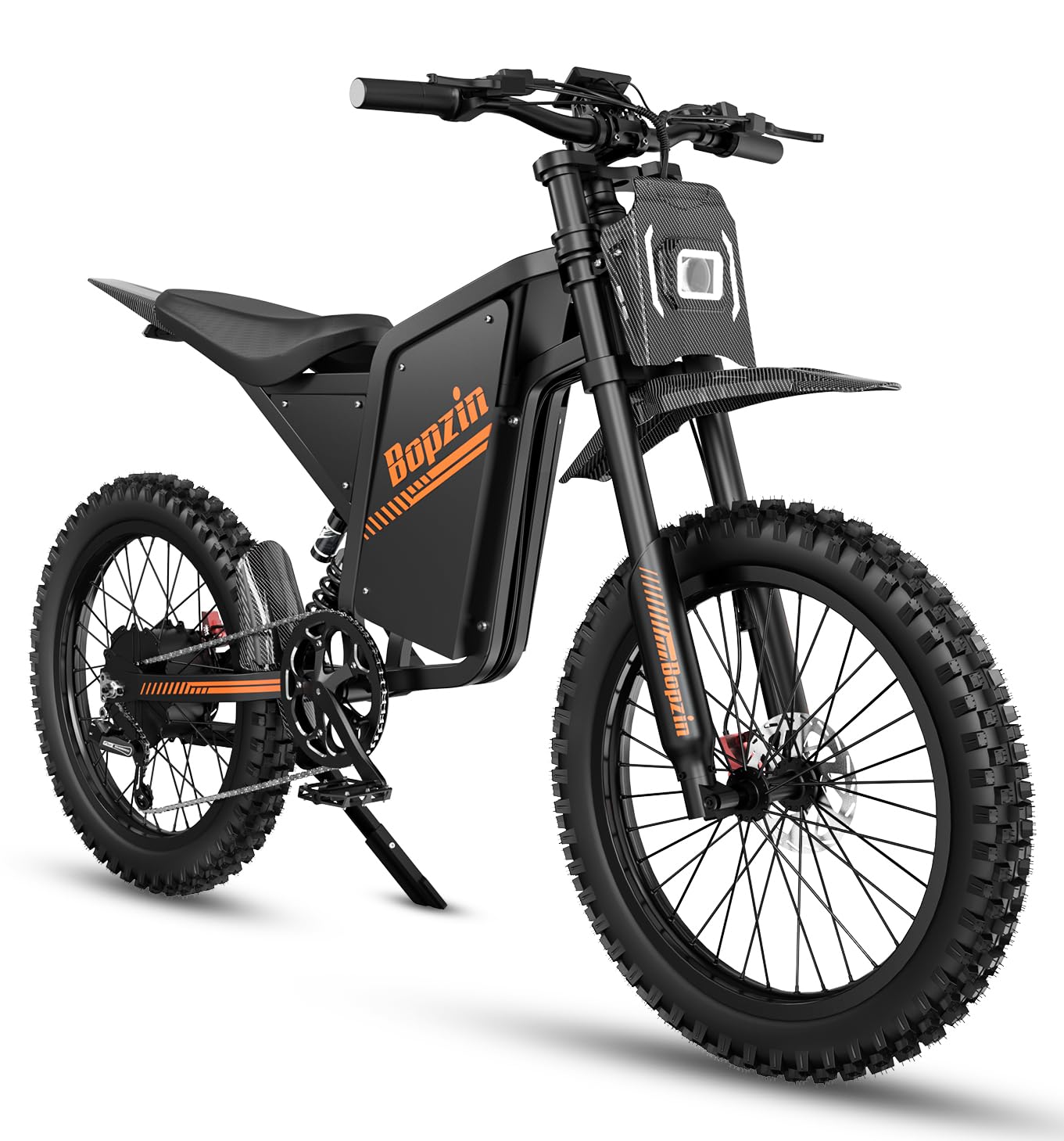 thumbnail video image 2 of Electric Dirt Bike 3000W 45MPH, 60V 35Ah Removable Large-Capacity Battery, Up to 100 Miles, Anti-Theft Alarm, Fat Tire Ebike with Full Suspension Hydraulic Brakes, UL2849 Certified eBike, 2 of 10