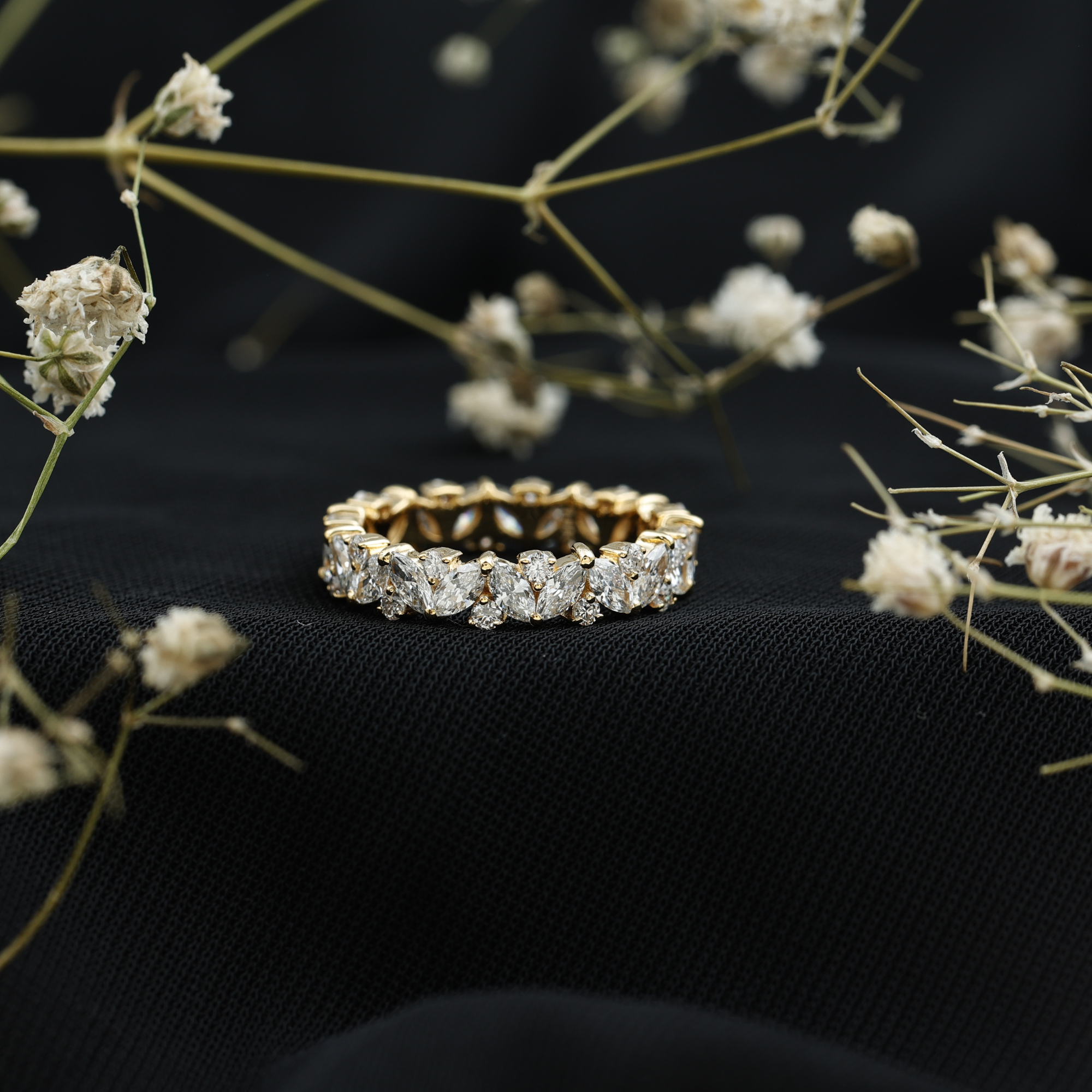 thumbnail video image 2 of Rosec Jewels Lab Created Diamond Wedding Ring - Classic Full Eternity Band Ring - EF-VS Quality, 925 Sterling Silver, US 4.00, 2 of 9