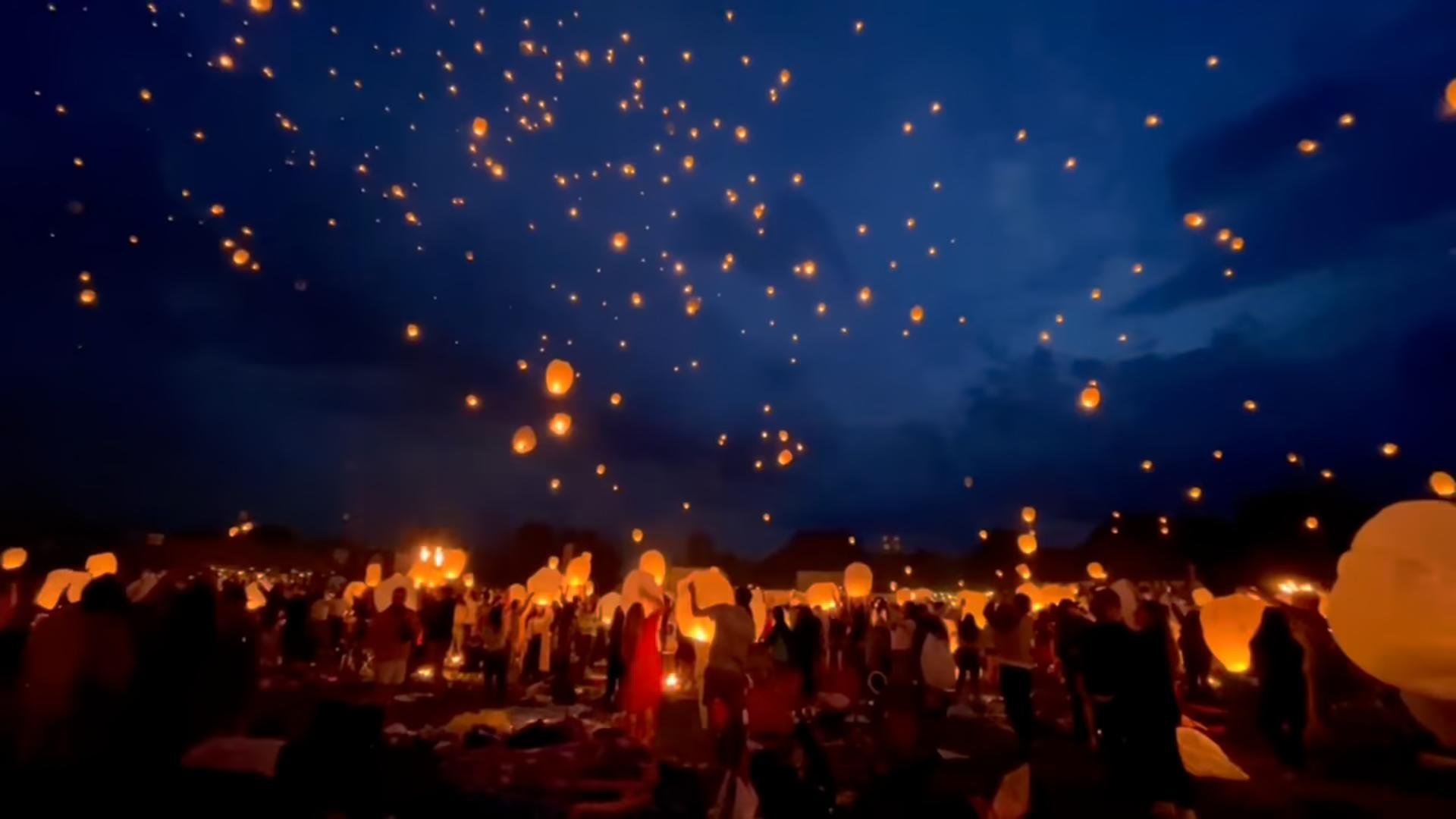 thumbnail video image 2 of VASDEV 10 Pcs  Chinese  Paper Lanterns ，Biodegradable for Festivals, Wishes, Memorials, Funerals, Birthdays & Parties，Delivered by Walmart and arrives within 3 days., 2 of 7