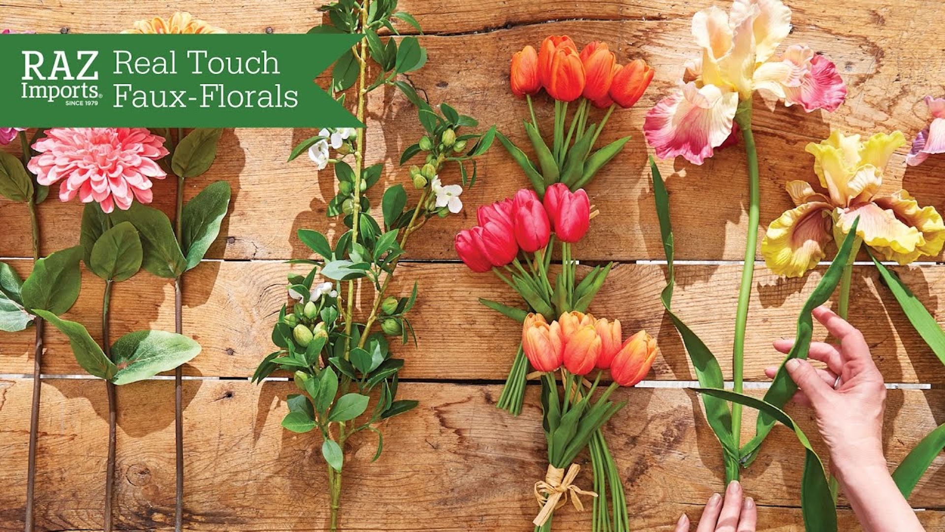 thumbnail video image 2 of RAZ Imports 13" Real Touch Blue Hydrangea Flowers - 3 Stem Bundles, 2 of 9