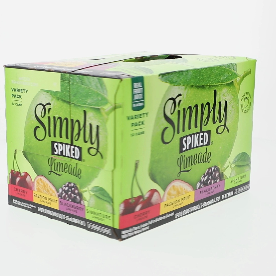 Simply Spiked Vp3 Limeade, 12 Pack, 12 fl oz Aluminum Cans, 5% ABV