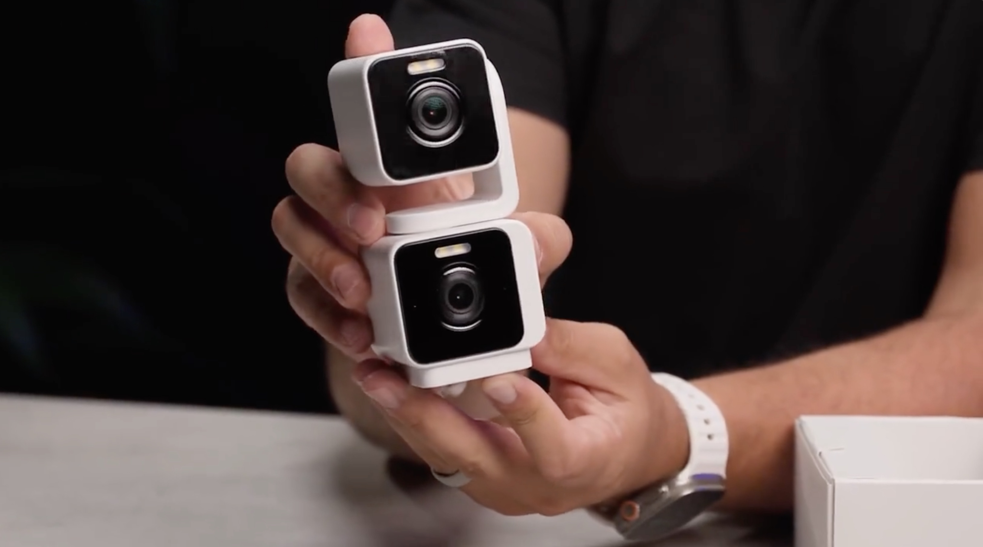 thumbnail video image 2 of Wyze Duo Cam Pan Indoor/Outdoor Smart Security Camera 2K IP65 360° Pan/Tilt with Color Night Vision and Spotlight, 2 of 11