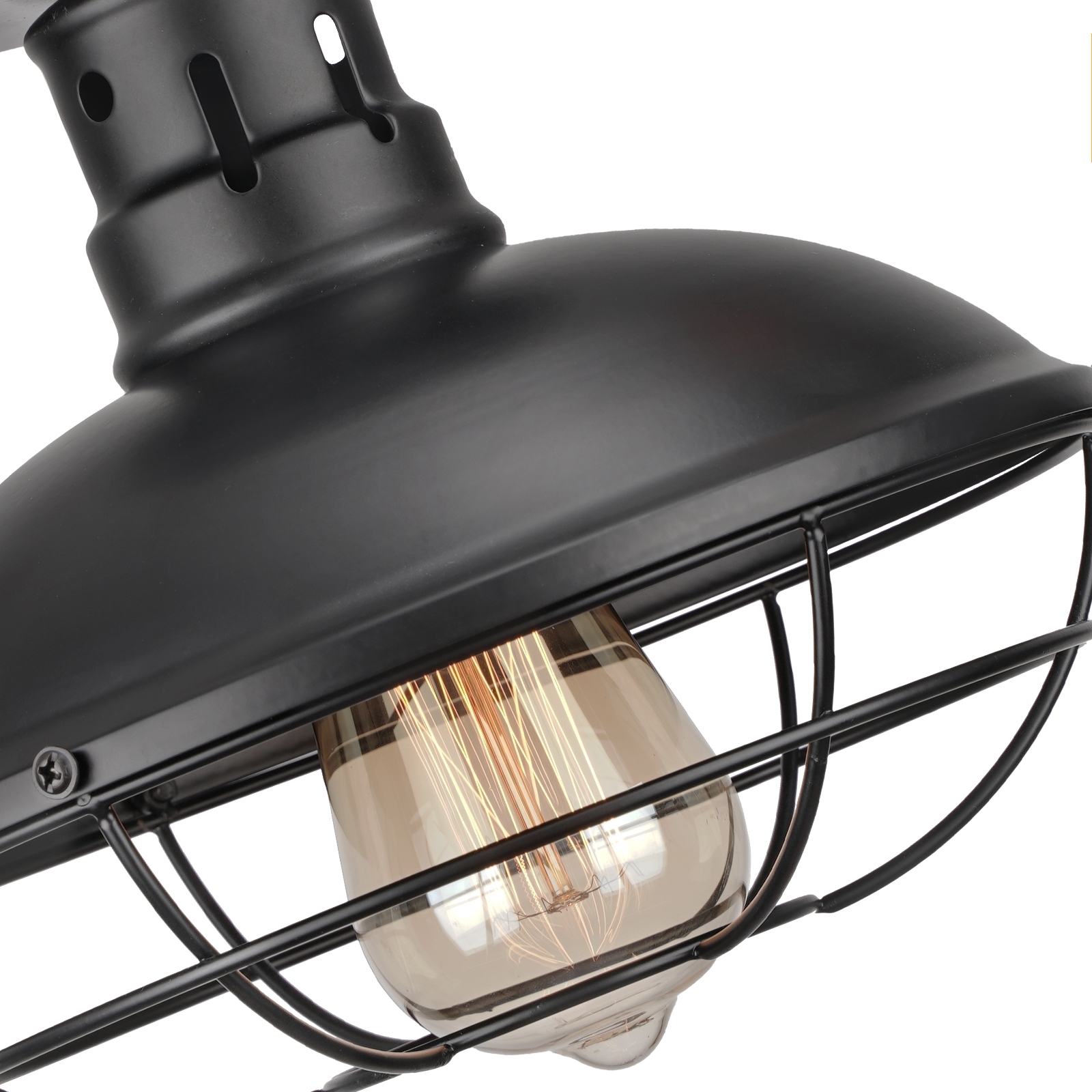 thumbnail video image 2 of FRIDEKO HOME 2 Pack Industrial Black Semi Flush Mount Ceiling Lights, 8.7", E26 Base, Farmhouse Ceiling Light Fixtures for Hallway Kitchen Porch Laundry Room (Without Bulb), 2 of 12