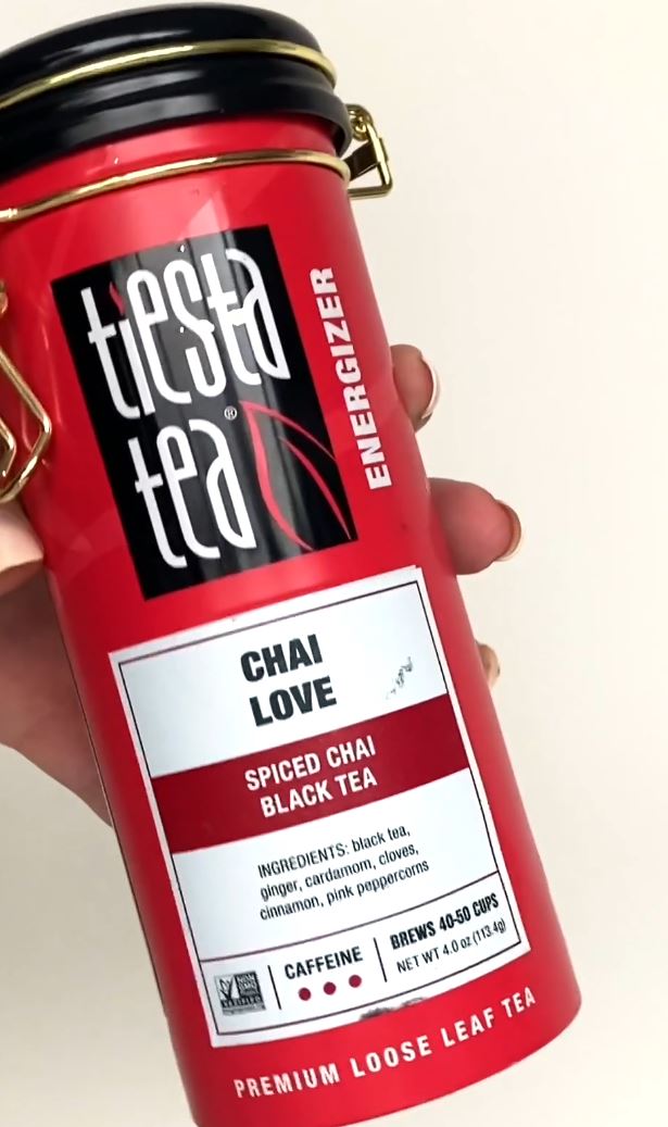 thumbnail video image 2 of Tiesta Tea - Chai Love, Energizer Loose Leaf Black Tea, High Caffeine, GMO-Free, Make Hot or Iced & Up to 50 Cups - 4 oz Refillable Tin Can, 2 of 10
