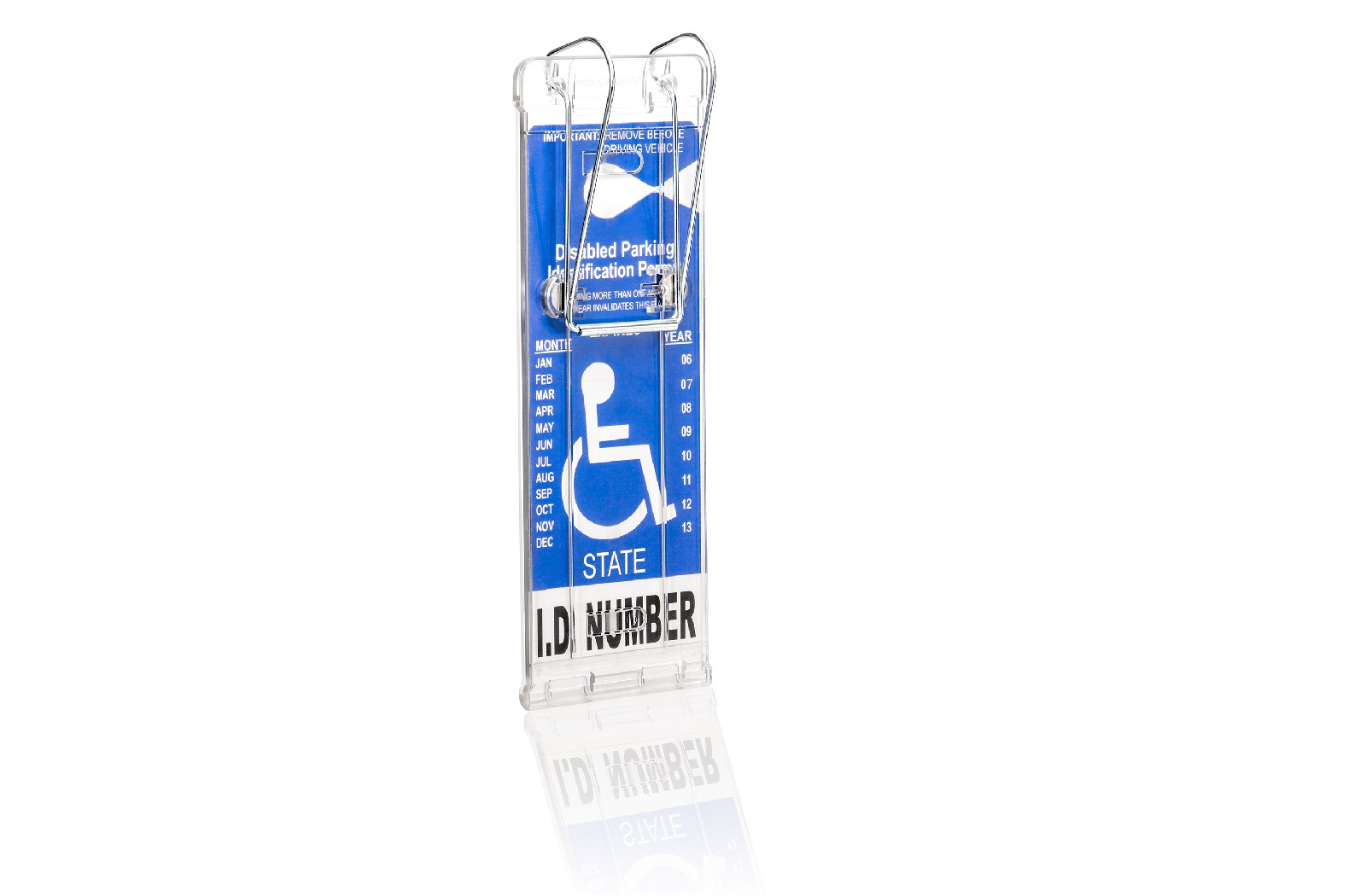 JL Safety Visortag Vertical-Best Handicap Parking Permit Holder
