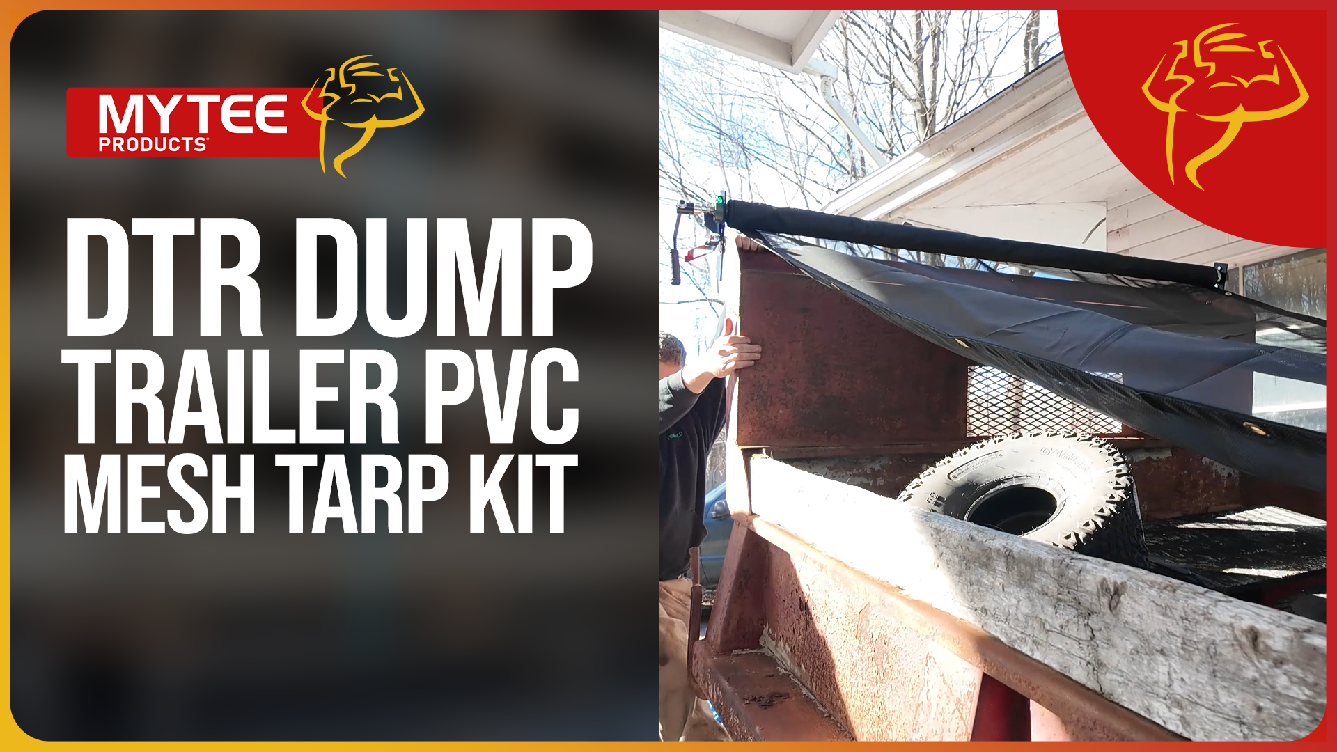 thumbnail video image 2 of Manual Cab Level Hand Crank Tarp Roller Kit for Dump Trucks Trash Hauler with No Tarp, 2 of 8