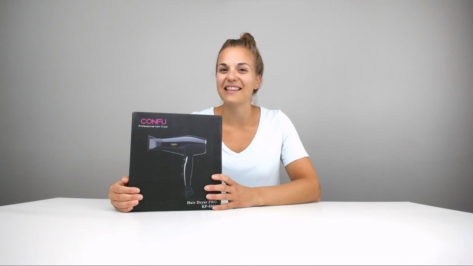 thumbnail video image 2 of CONFU Ionic Ceramic Hair Dryer, with Diffuser & 2 Concentrator, Black, 2 of 7