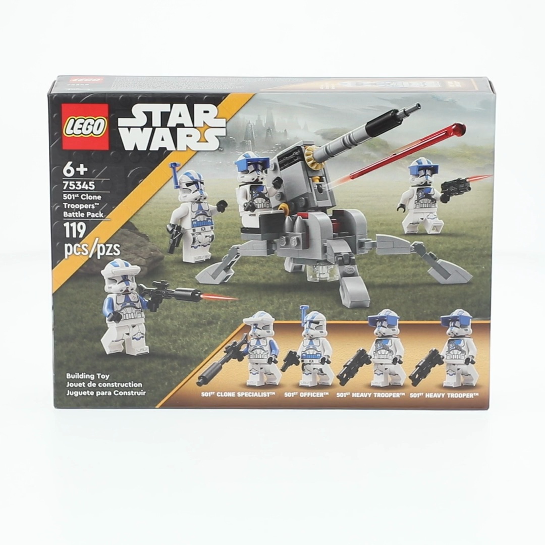 3 pack) LEGO Star Wars 501st Clone Troopers Battle Pack 75345 Toy