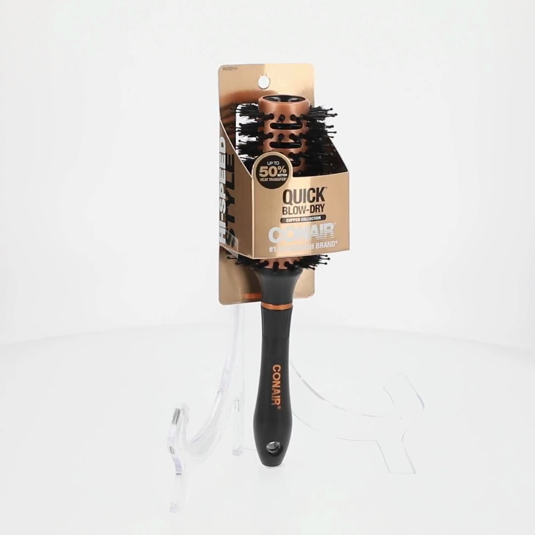 Conair Copper Collection Vented Round Hairbrush with Boar and