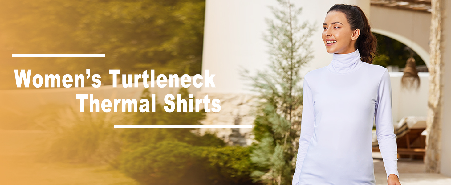 thumbnail video image 2 of 3 Pack Turtleneck Long Sleeve Shirts Thermal Underwear for Women Long Johns Winter Clothes Warm Base Layer Tops Black-Black-White L, 2 of 7