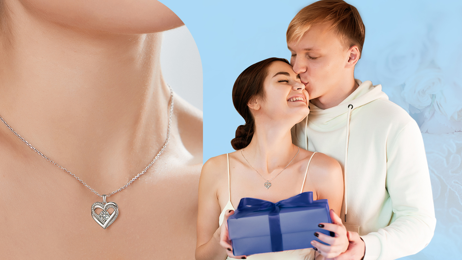 thumbnail video image 2 of MomentWish 1Carat Simulated Diamond Heart Necklace for Women S925 Sterling Silver Anniversaries Valentines Day Gifts for Wife, 2 of 9