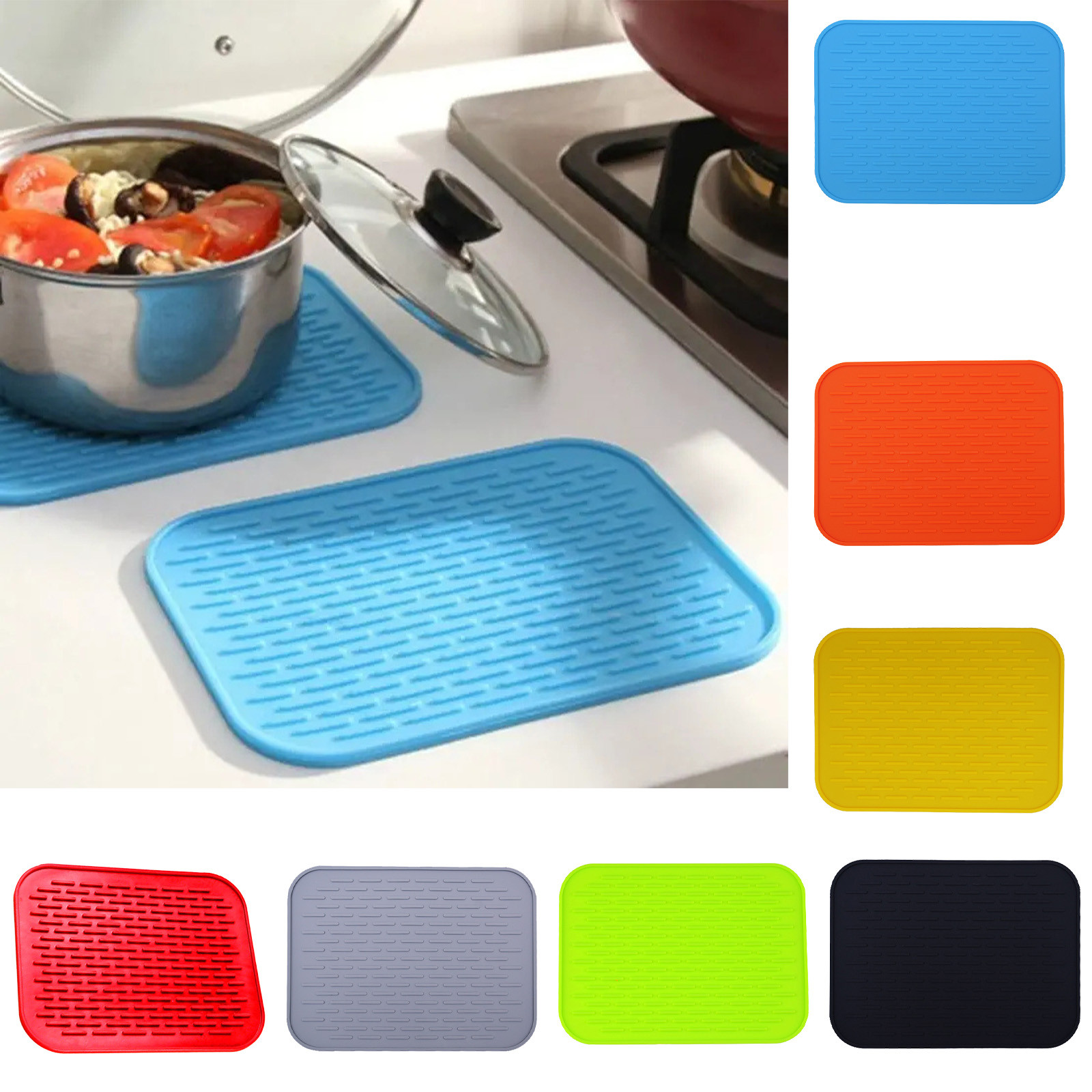 thumbnail video image 2 of CoreLiving Silicone Dish Drying Mat Large Non Slip Drainer Mat Heat Resistant Kitchen Counter Pad for Drying Dishes Sink Protector and Coffee Bar 1 Pack, 2 of 6