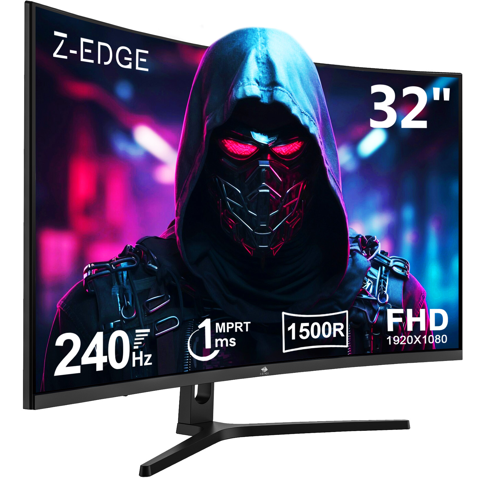 thumbnail video image 2 of Z-EDGE UG32P 32-Inch Curved Gaming Monitor 240Hz 1ms Full HD 1920x1080 HDMI DP Port, 2 of 6