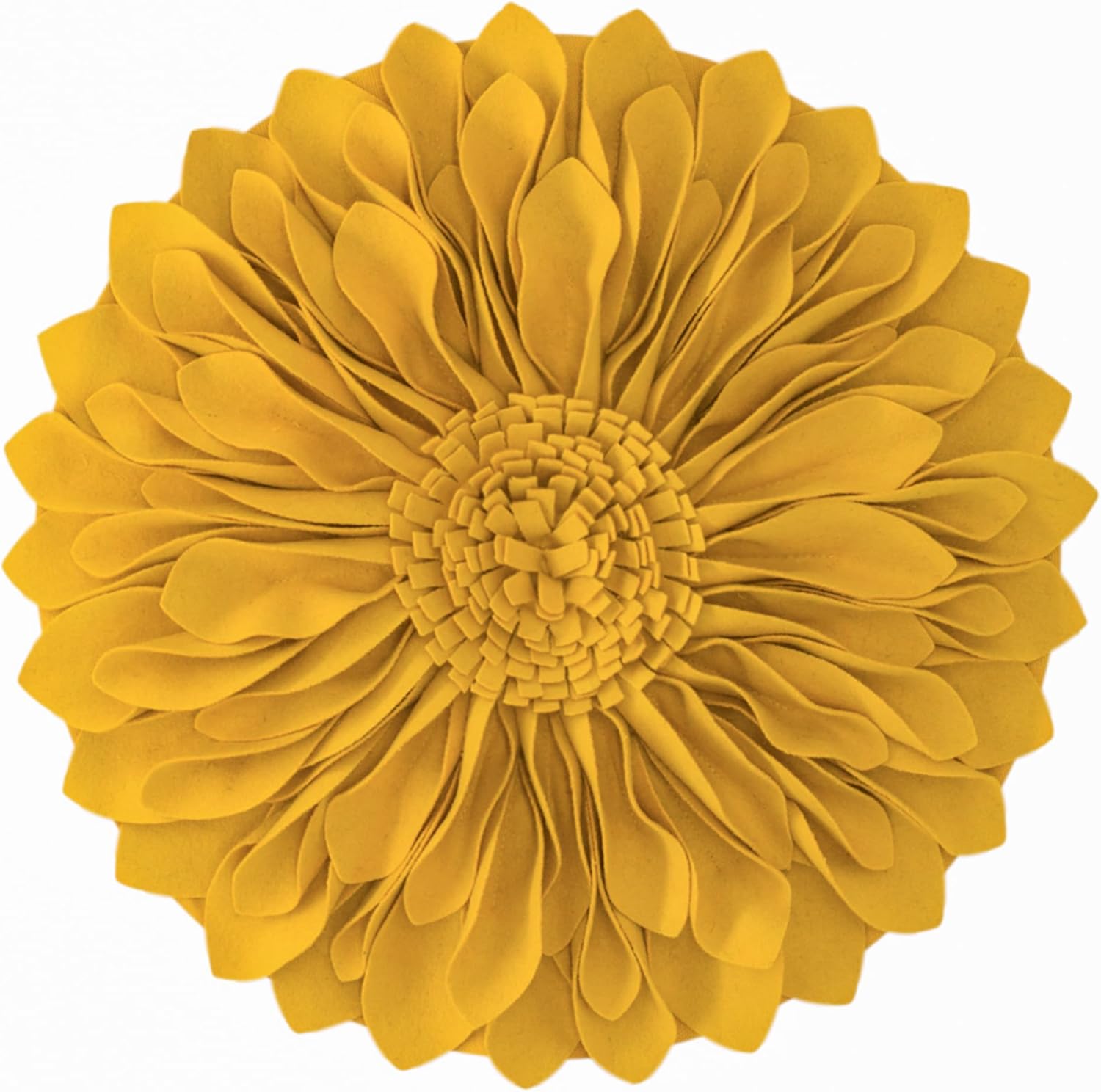 thumbnail video image 2 of JWH 3D Handmade Aesthetic Decorative Round Sunflower Accent Throw Pillows with Insert Unique Pillow Bohemian Cushions for Bed Sofa 12 inch Yellow, 2 of 14