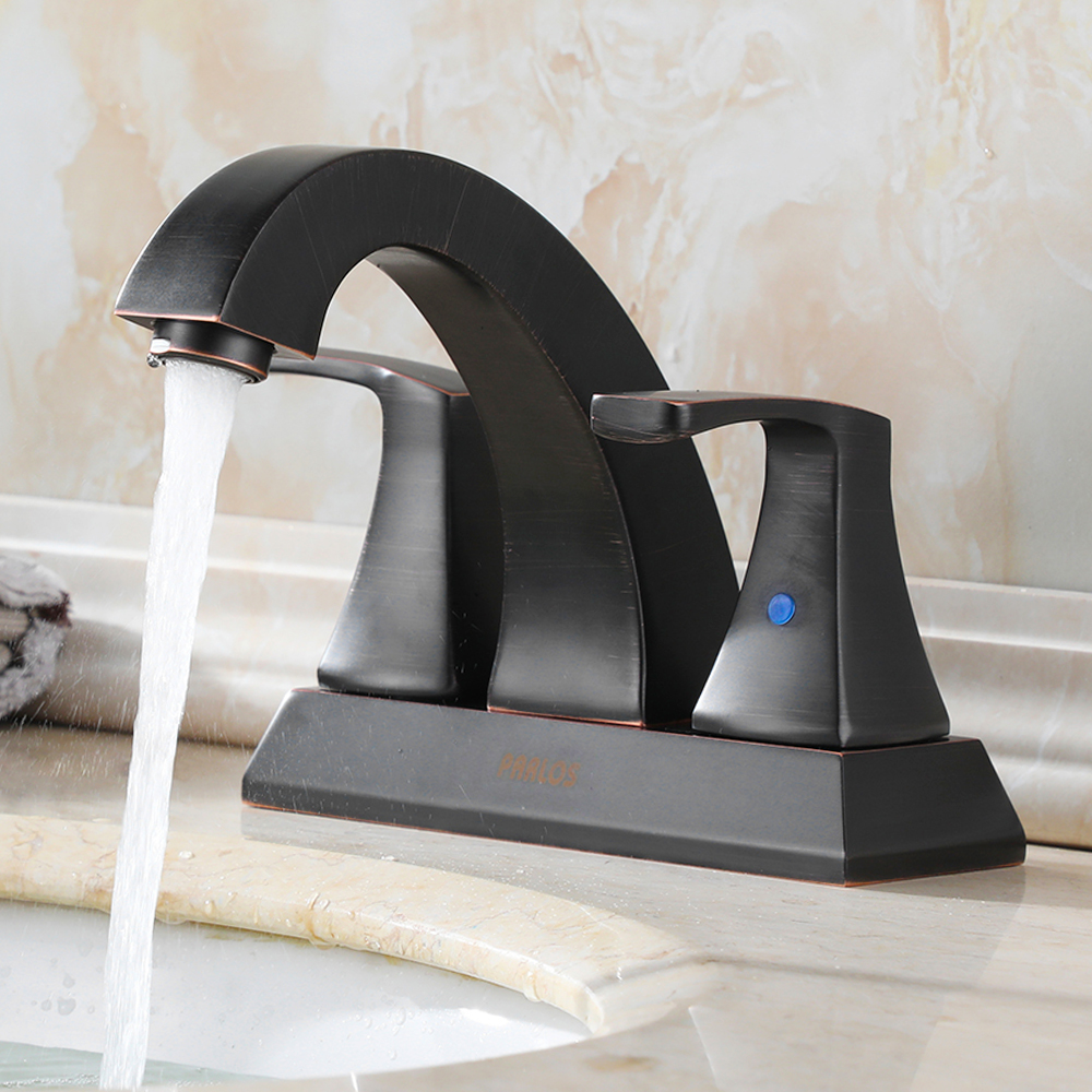 thumbnail video image 2 of PARLOS 2 Handles Bathroom Faucet with Metal Pop-up Drain and Faucet Supply Lines, Oil Rubbed Bronze, 2 of 8