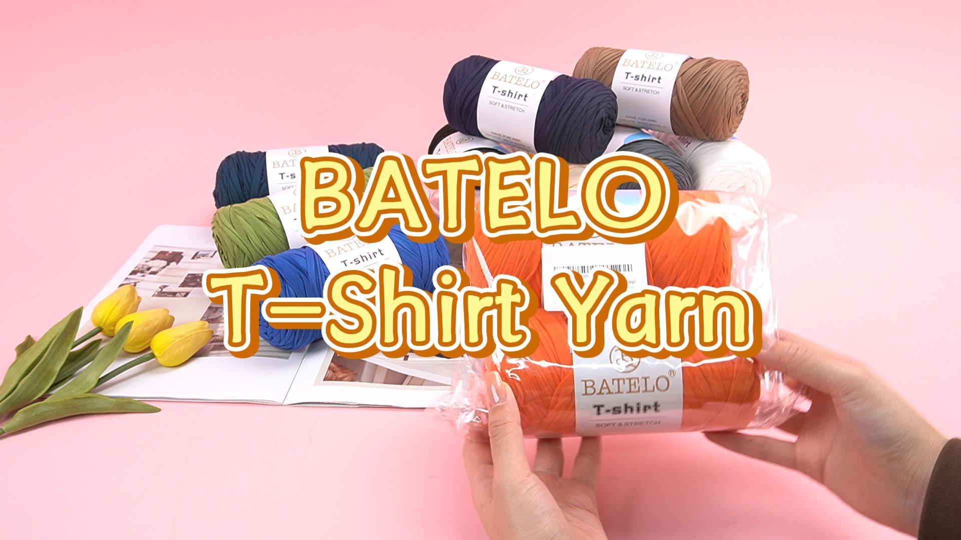 thumbnail video image 2 of BATELO 2 Pack T-Shirt Yarn Crochet Yarn for Beginner Crochet Bags/Basket/Coaster,Tshirt Yarn 400g/144yds High Elastic Thick Yarn Polyester Fabric（Light Rose Pink）, 2 of 7