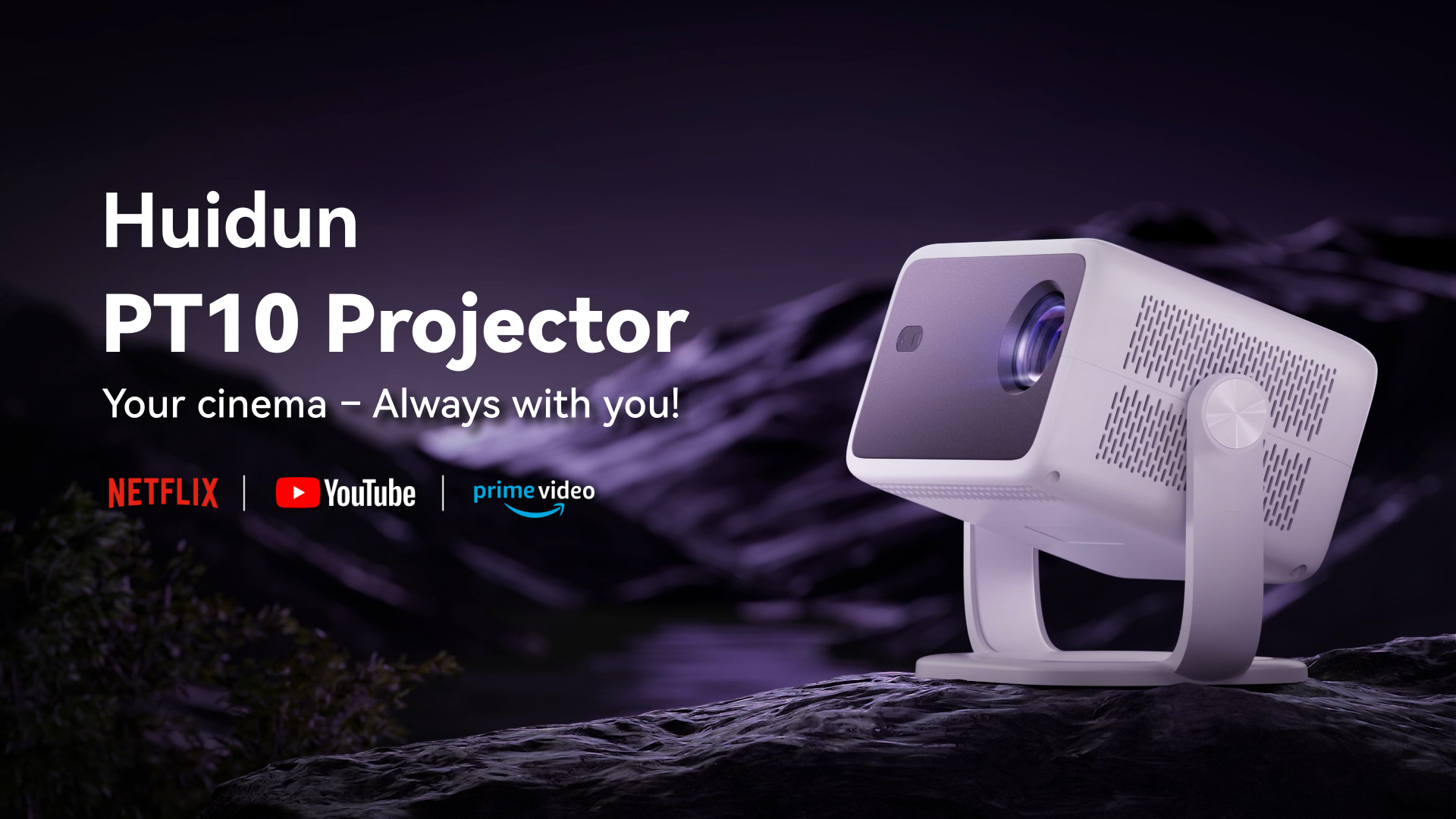 thumbnail video image 2 of Blackview Huidun PT10 Smart Projector,Portable 1080P FHD Mini Projector with WiFi 6 & Bluetooth,Auto Focus & Keystone Correction,4K Supported Home Theater Movie Projector for Bedroom,Outdoor & Gaming, 2 of 14