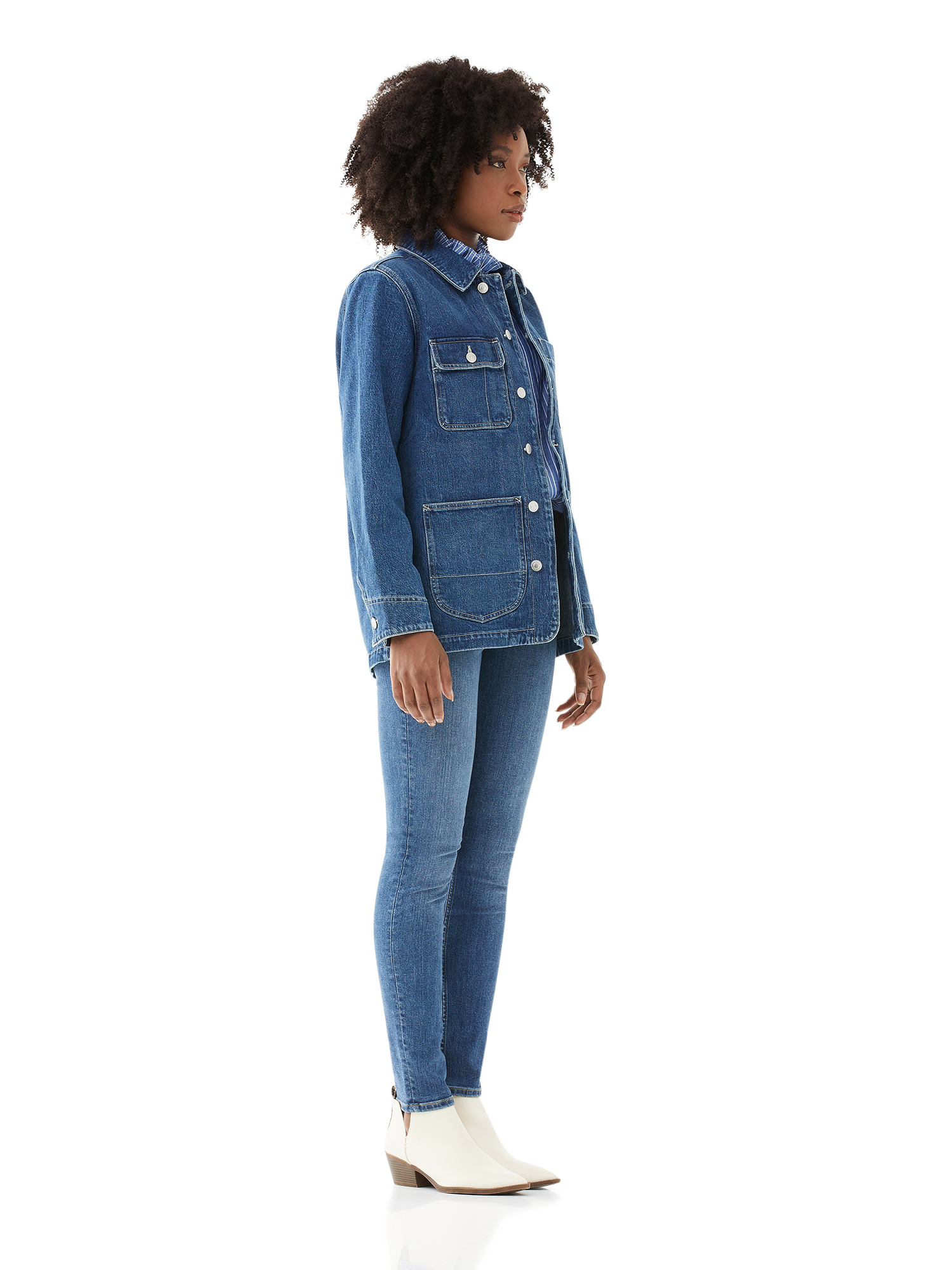 Free Assembly Women's Oversized Denim Barn Jacket - Walmart.com