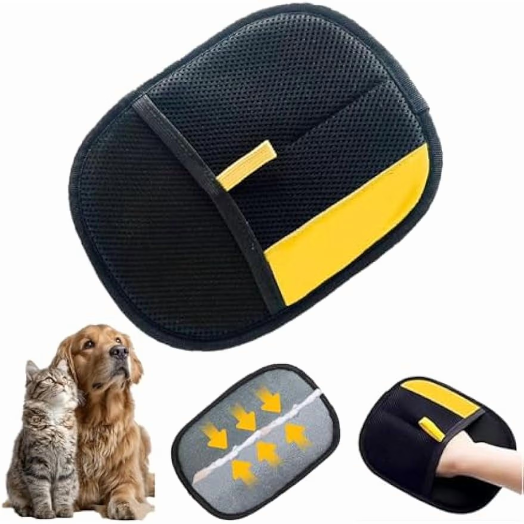 thumbnail video image 2 of Pet Hair Removal Glove for Dogs & Cats – Electrostatic Hair Remover Glove for Furniture, Clothing, Car Seats & Carpets, 2 of 7