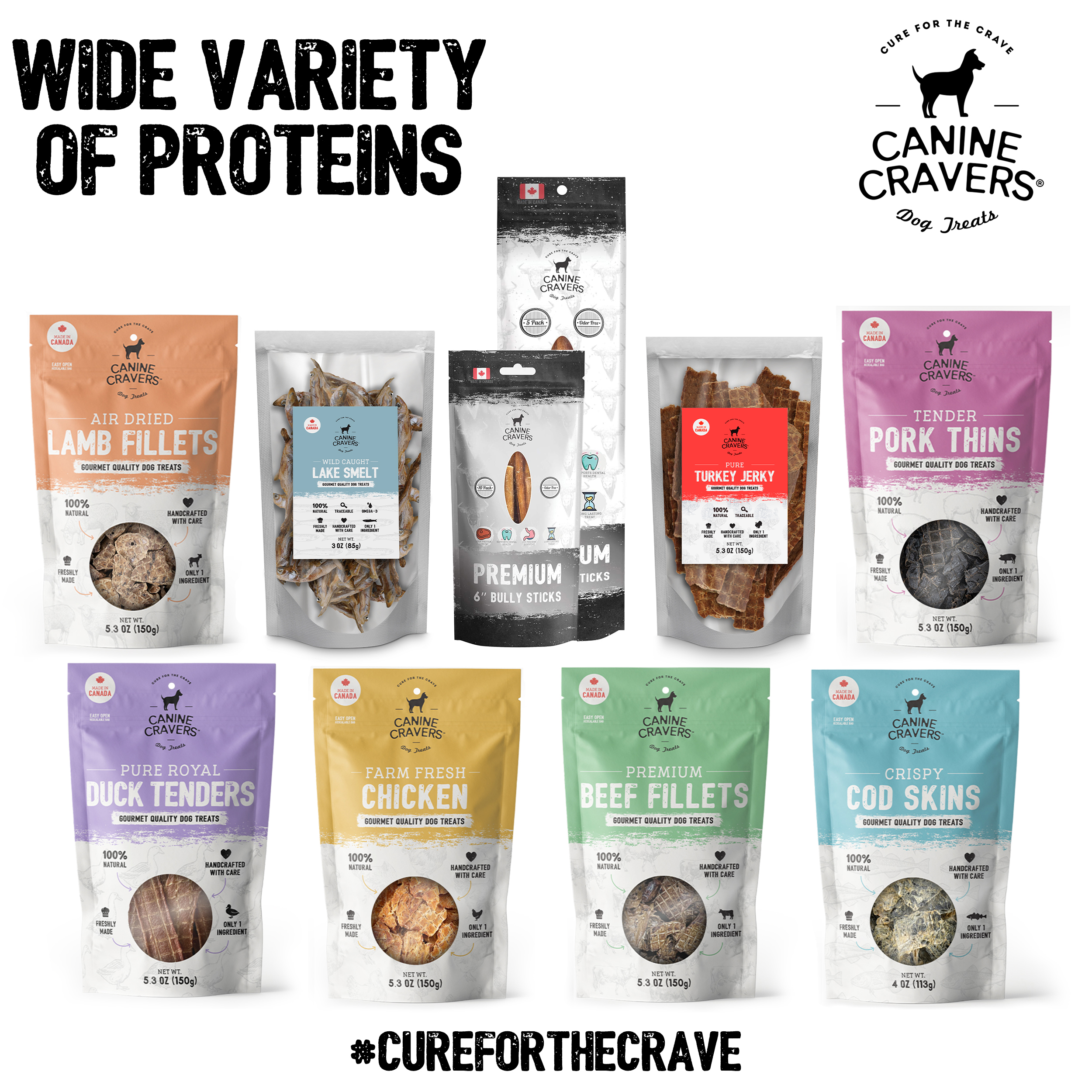 thumbnail video image 2 of Canine Cravers Single Ingredient Dog Treats - Pork Thin Tenders – Human Grade Air Dried Hypoallergenic Pet Food – Grain, Gluten, and Soy Free – 100% All Natural 5.3 oz Bag, 2 of 8