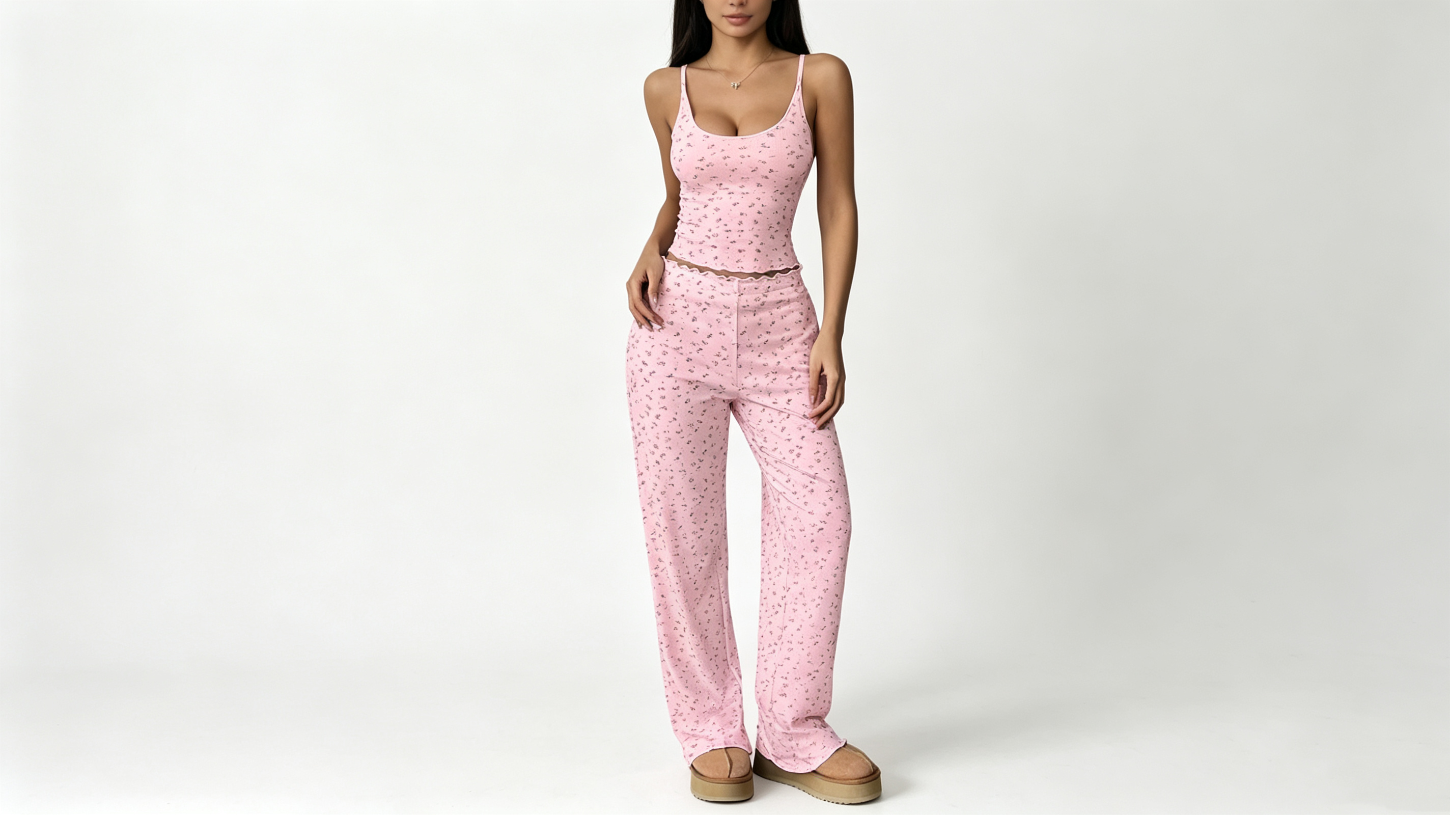 thumbnail video image 2 of PBFRDSJ Polka Dot 2 Piece Pajama Sets for Women Summer Camisole and Pants Lounge Home Sets Sizes S-XL, 2 of 8
