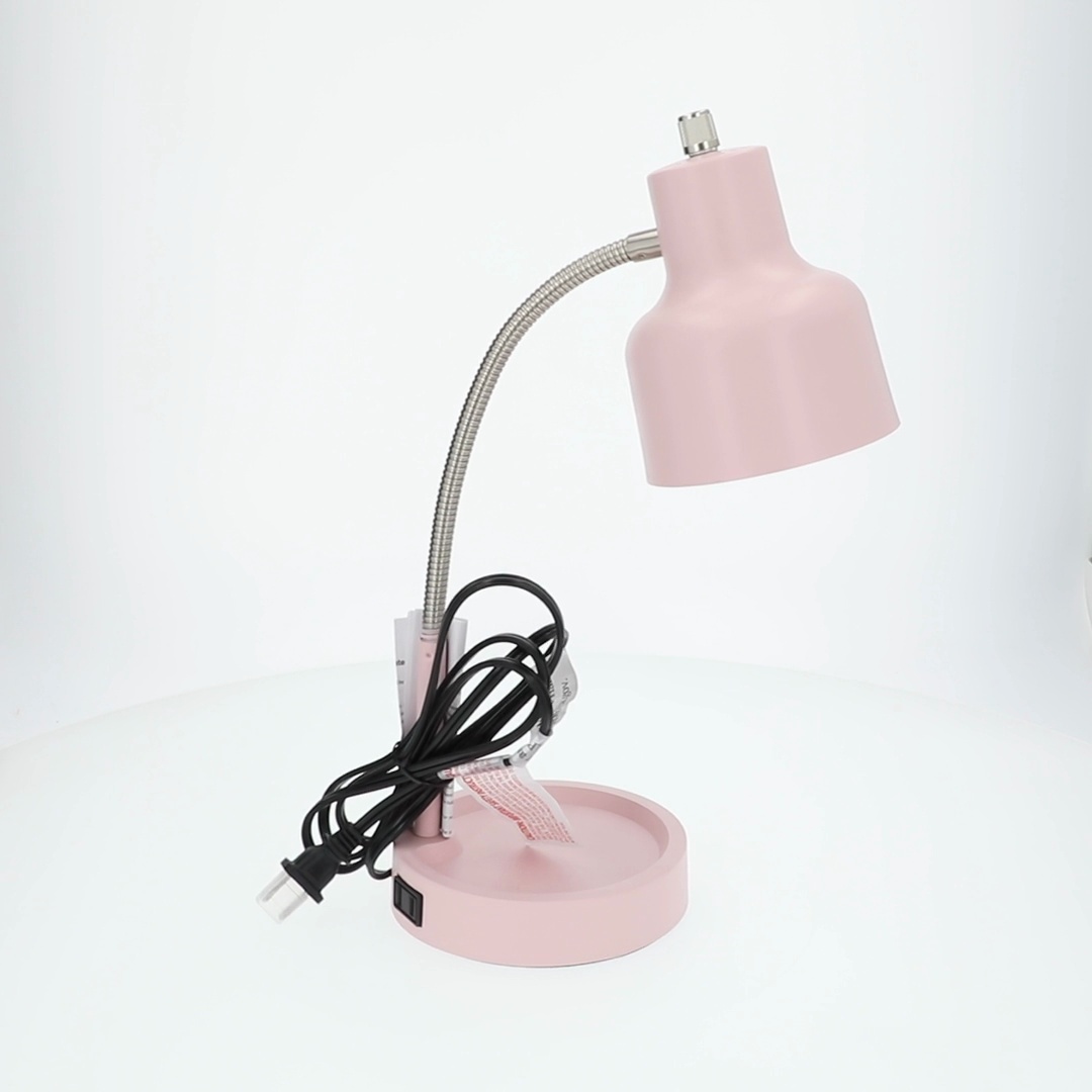 Mainstays LED Desk Lamp with Catch-All Base & AC Outlet, Matte