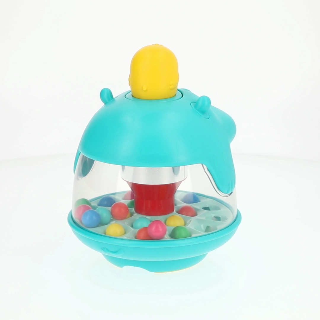 Battat Party Pop Hippo Ball Popping Toy with 18 Colorful Balls