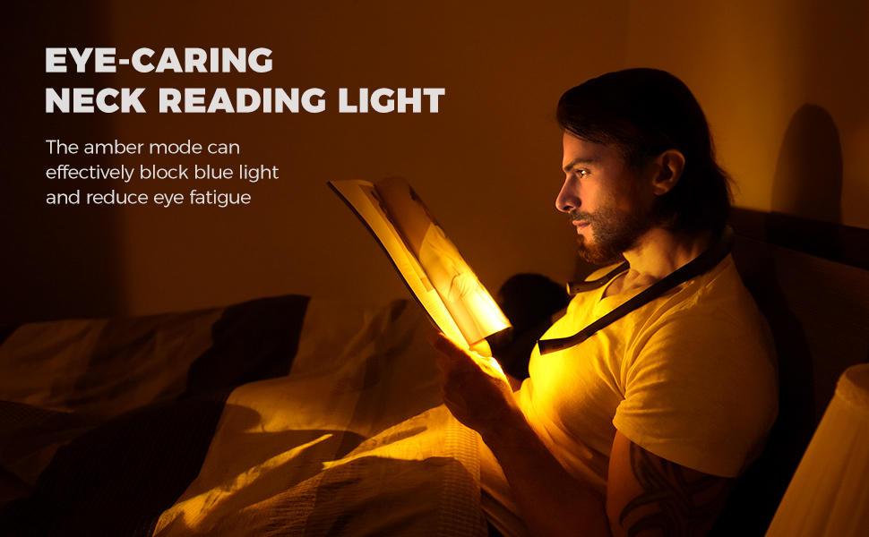 thumbnail video image 2 of Victsing Neck Reading Light Rechargeable, 6 Brightness Levels & 3 Colors Amber Book Light for Reading in Bed, 80H Reading, Bendable Long Arms, 2 of 11