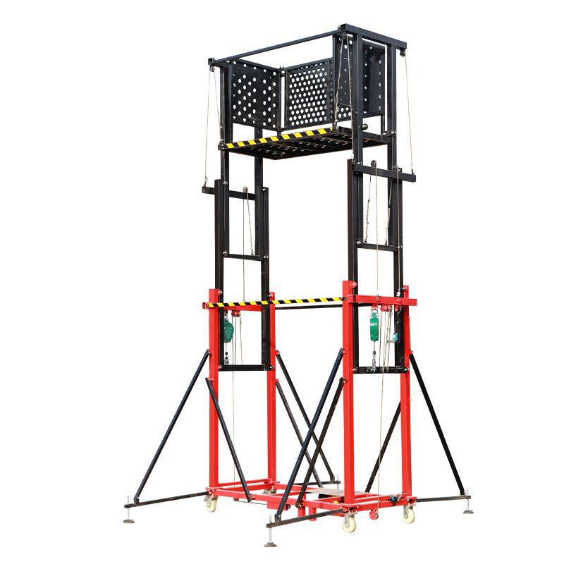 thumbnail video image 2 of 660 Lbs Electric Scaffolding Lift, 13.2FT Motorized Scaffold Platform with Remote Control, CE Certified for Home Decoration, Roof Repairs & Construction, 2 of 9