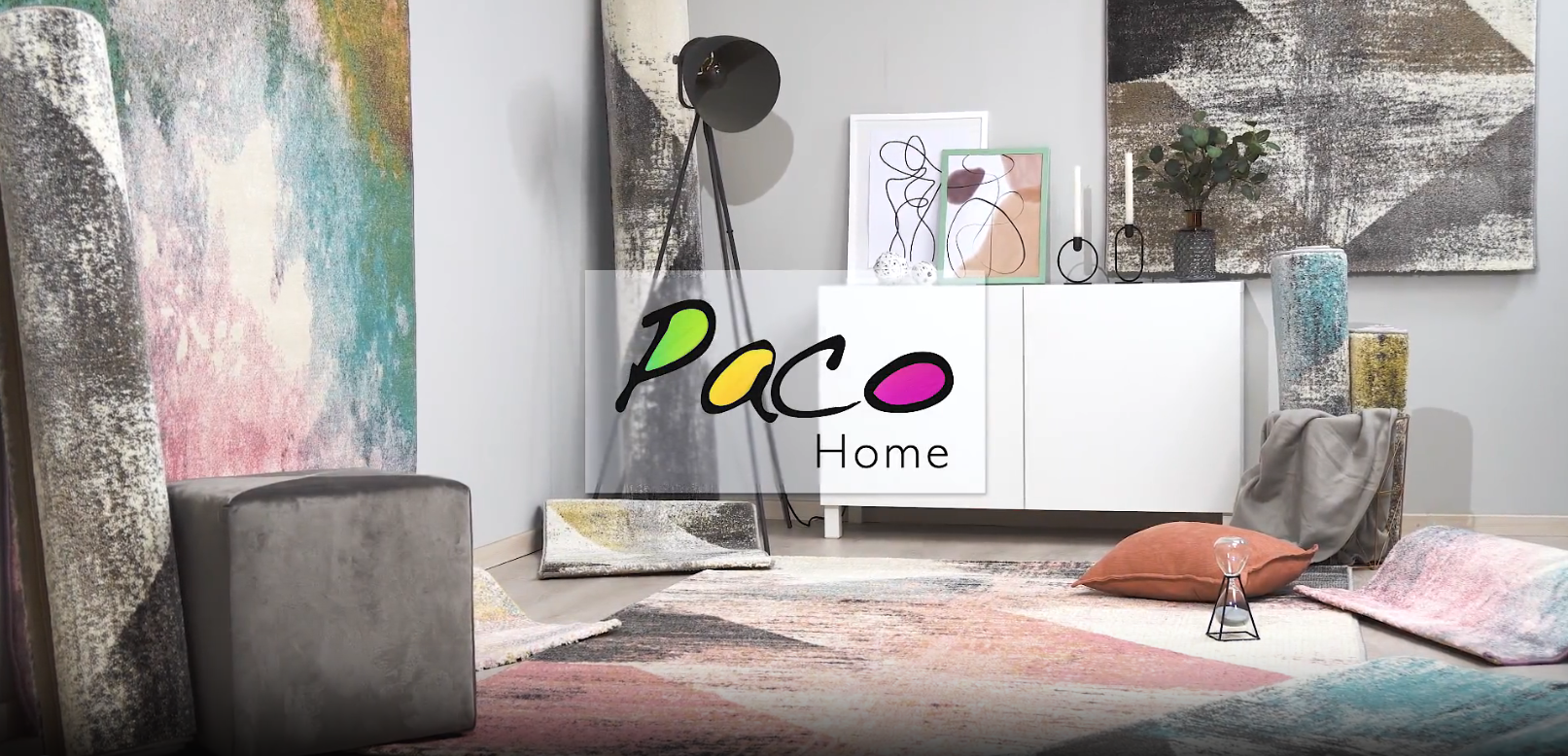 thumbnail video image 2 of Modern Area Rug with Abstract Design in Grey Brown, 2 of 6