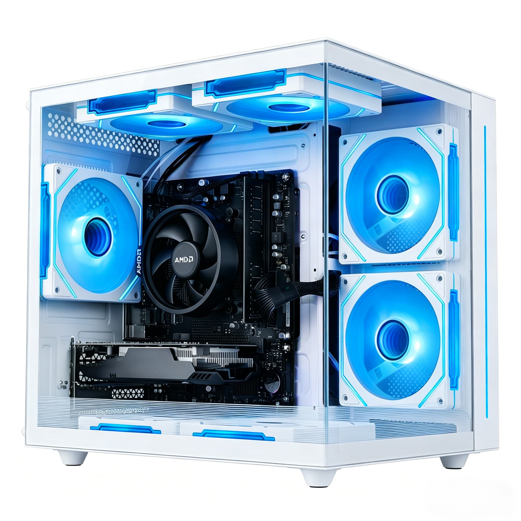 WIWB Gaming Desktop PC, Ryzen 5 3500X, RX560 4G, 16GB RAM, 512GB
