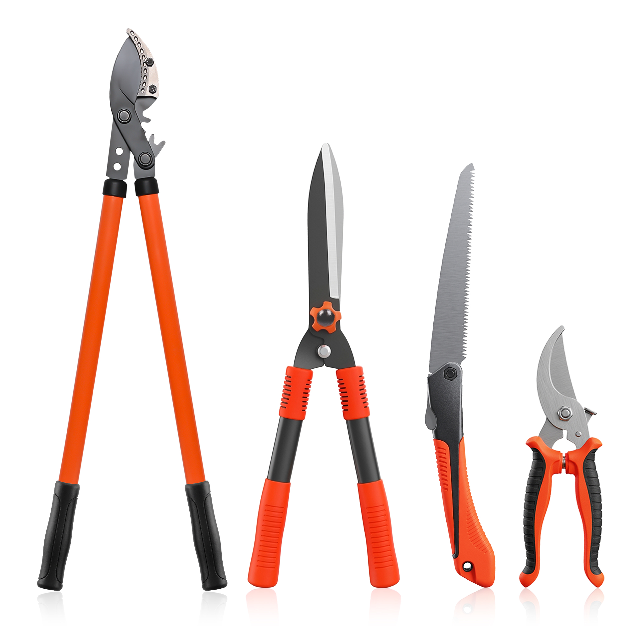 thumbnail video image 2 of 4PCS Lopper Hedge Clippers Pruners&Hand Saw,Heavy Duty Branch Cutter with Compound Action, Professional Branch Cutter Tree Trimmer for Indoor & Outdoor Gardening, 2 of 10