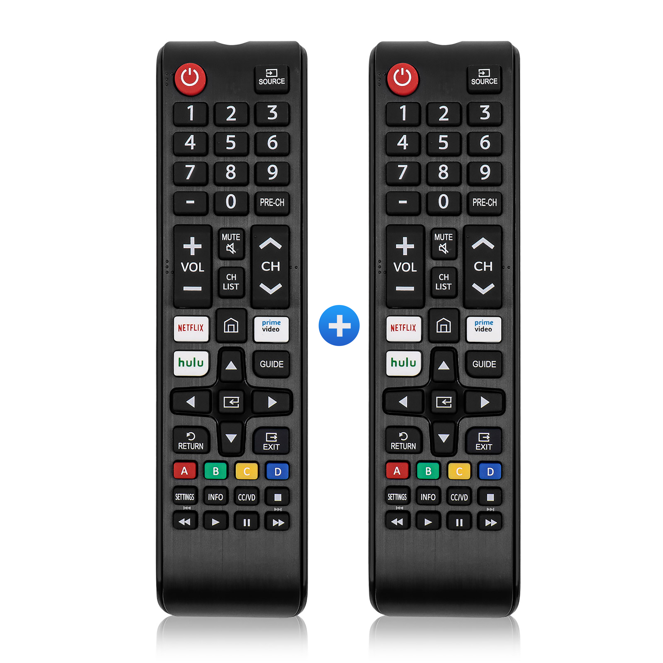 thumbnail video image 2 of (Pack of 2) Universal Remote for Samsung All TV Remote, Replacement Compatible for Samsung Smart TV, LED, LCD, HDTV, 3D Series TV, 2 of 7